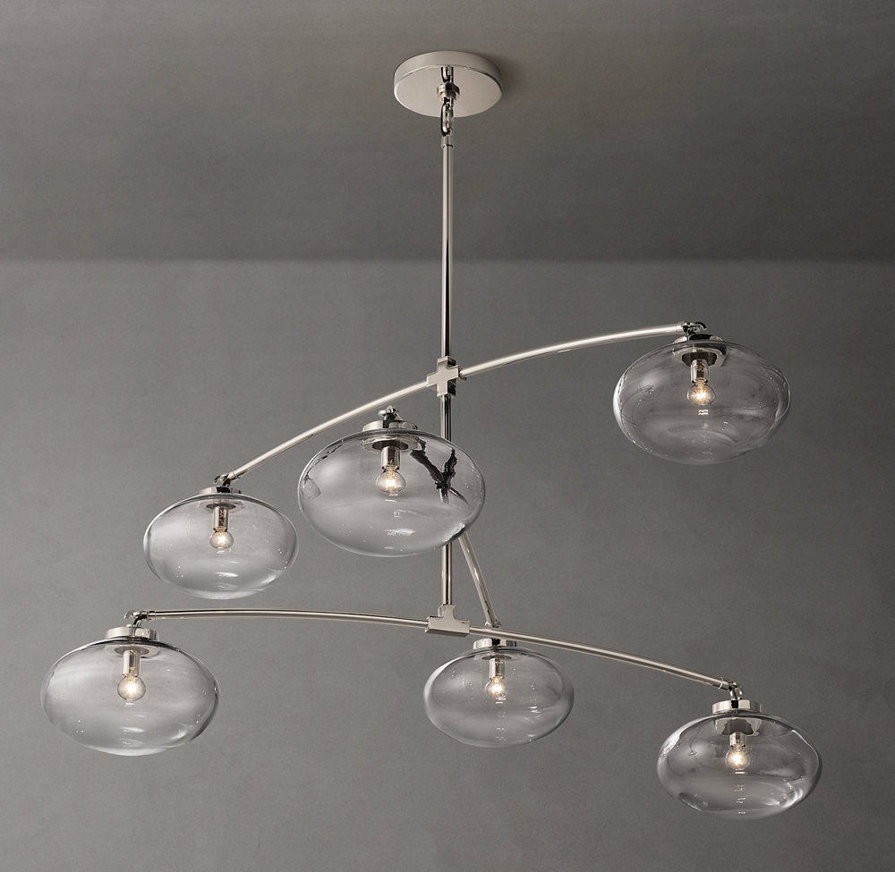 glass chandelier shown as a main product image for dining rooms