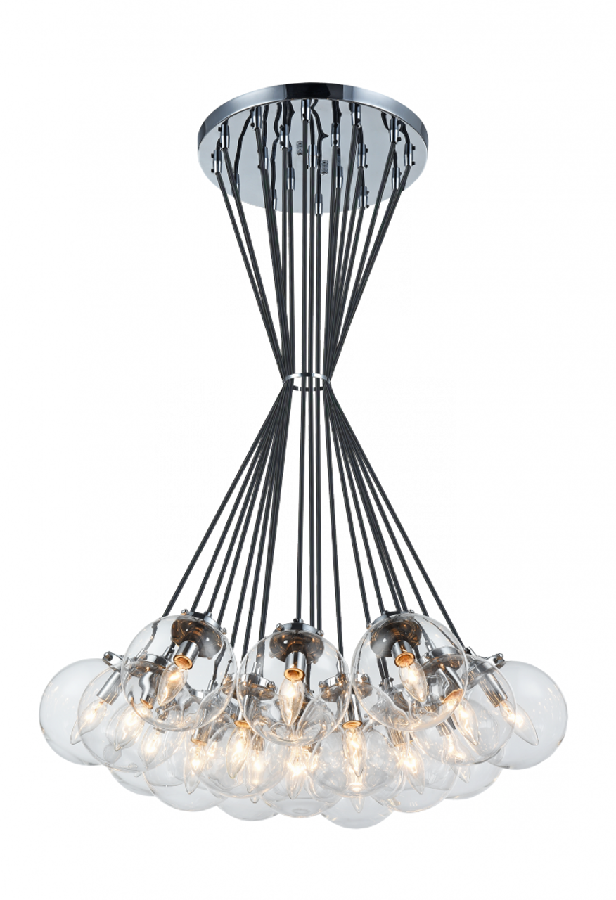 The Bougie Chandelier, 19-Light, Brass, Aged Gold detail view 2