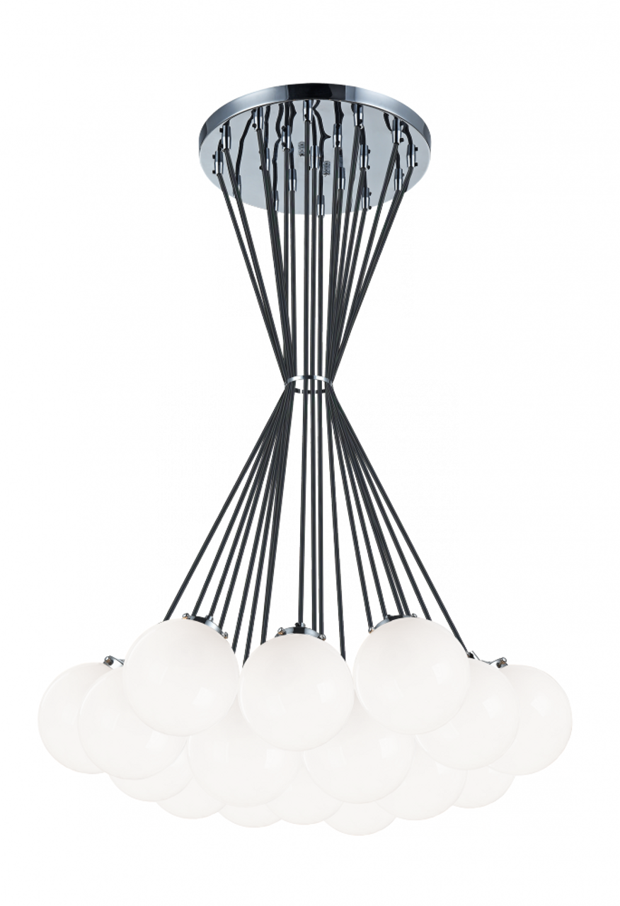 The Bougie Chandelier, 19-Light, Chrome