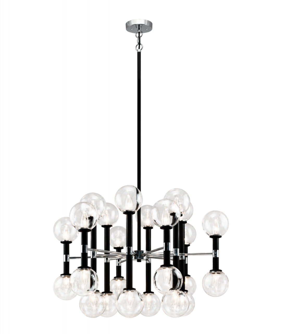 Stellar Chandelier, 24-Light, Black, 30"W (305UT84)