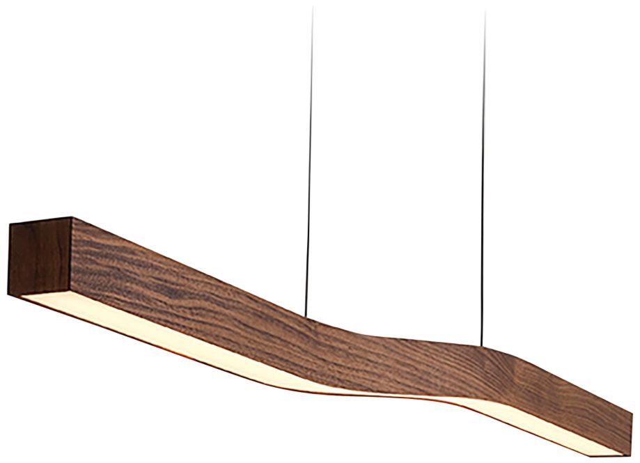 Camur 60" Wide Frost Accented Walnut P2 Linear Pendant
