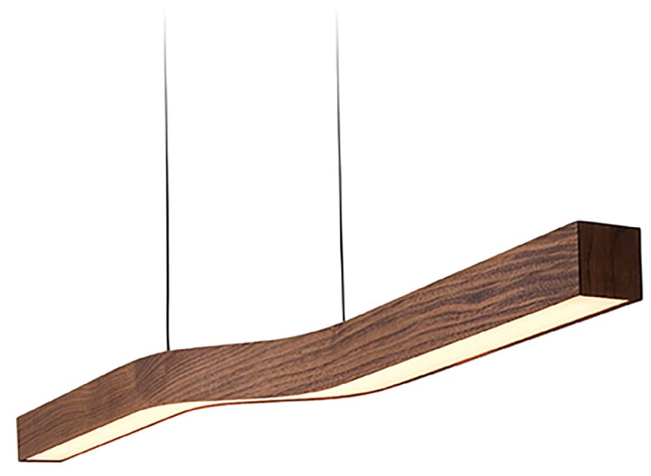 Camur 60" Wide Frost Accented Walnut P1 Linear Pendant