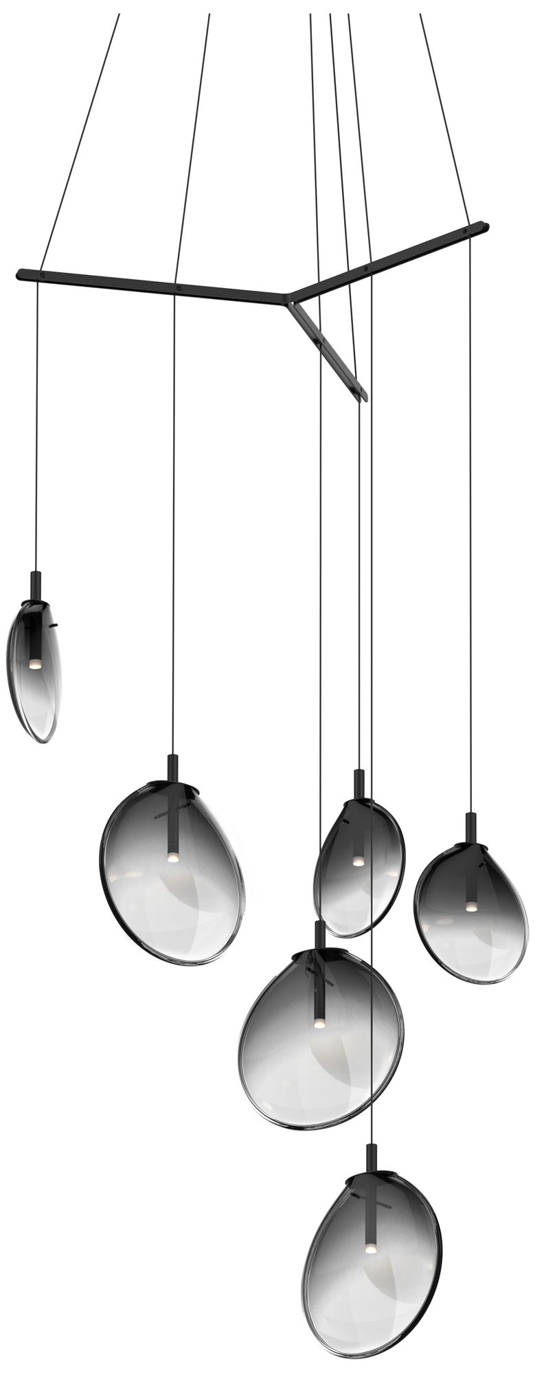 Cantina 6-Light Satin Black Pendant
