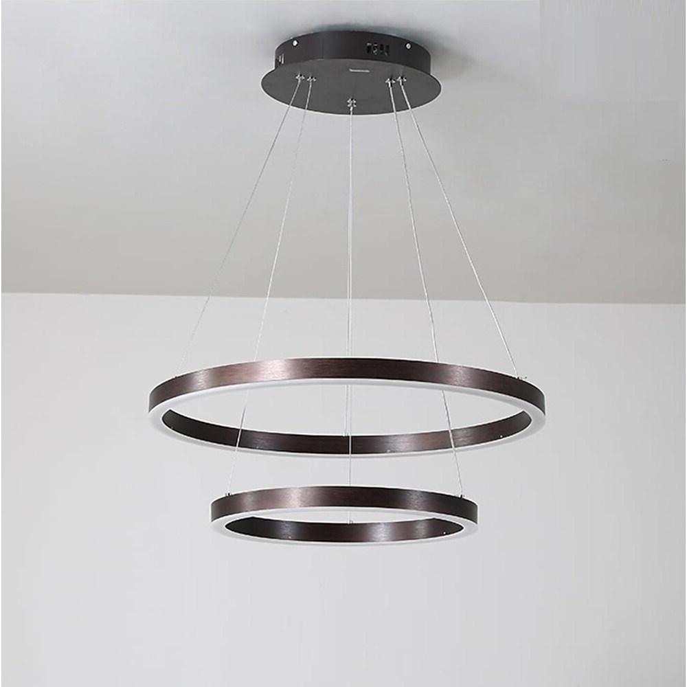 Circle Bedroom Room Chandelier Aluminum Acrylic Light