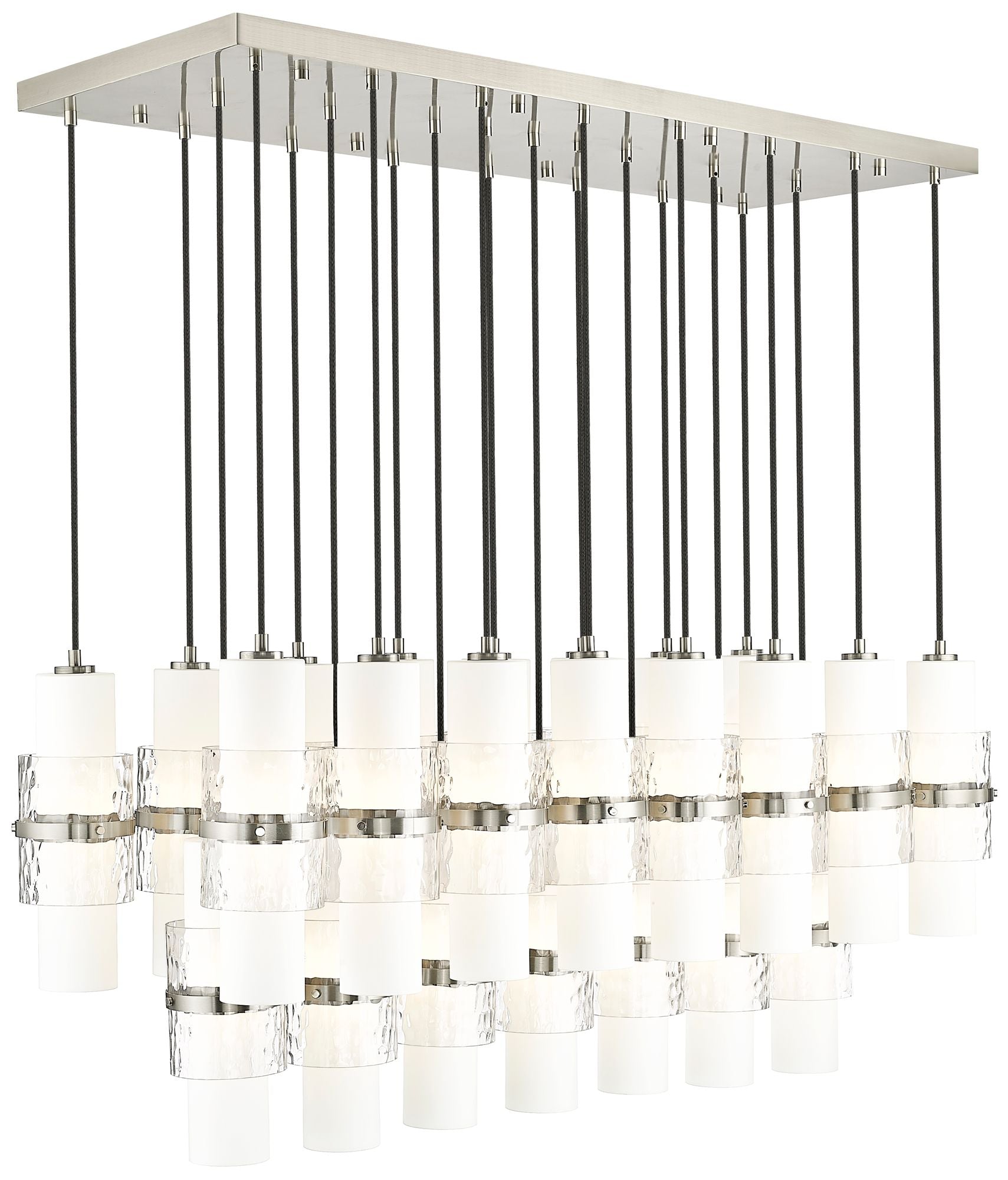 Cayden Brushed Nickel 23-Light Linear Pendant