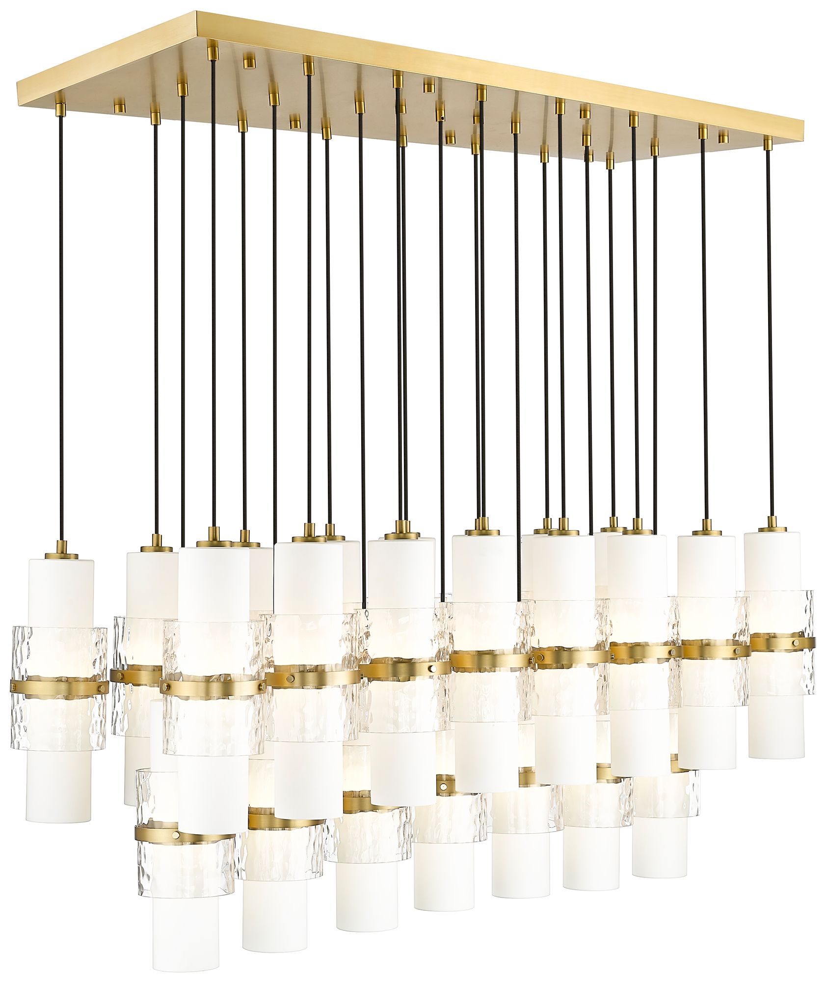 Cayden Modern Gold 23-Light Linear Chandelier