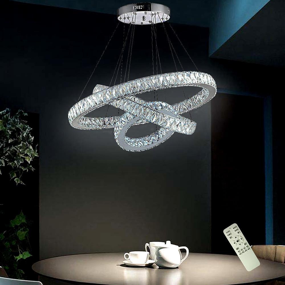 Interwoven Circle Design Chandelier Large Foyer Metal