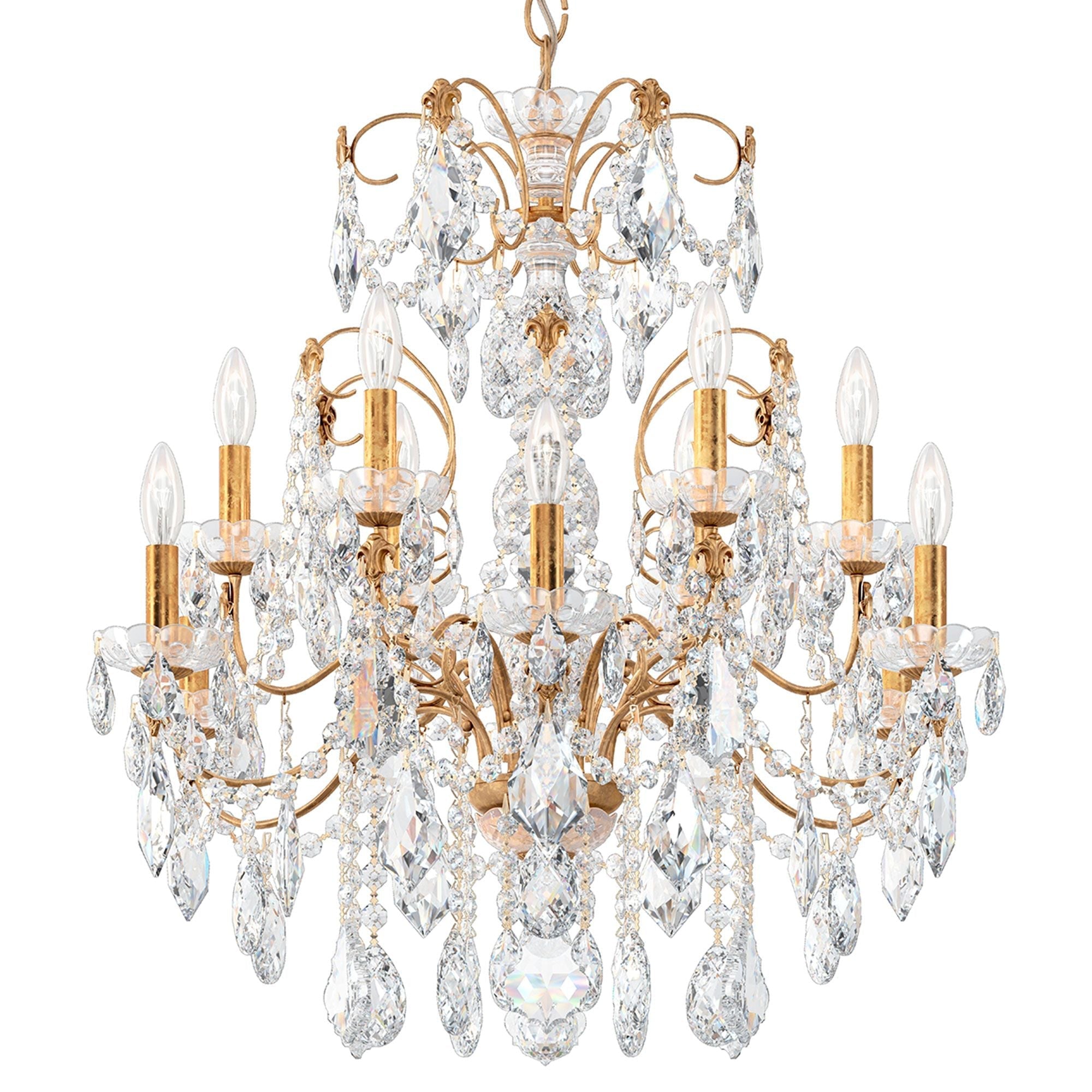 Century 29.5"H X 12-Light Crystal Chandelier