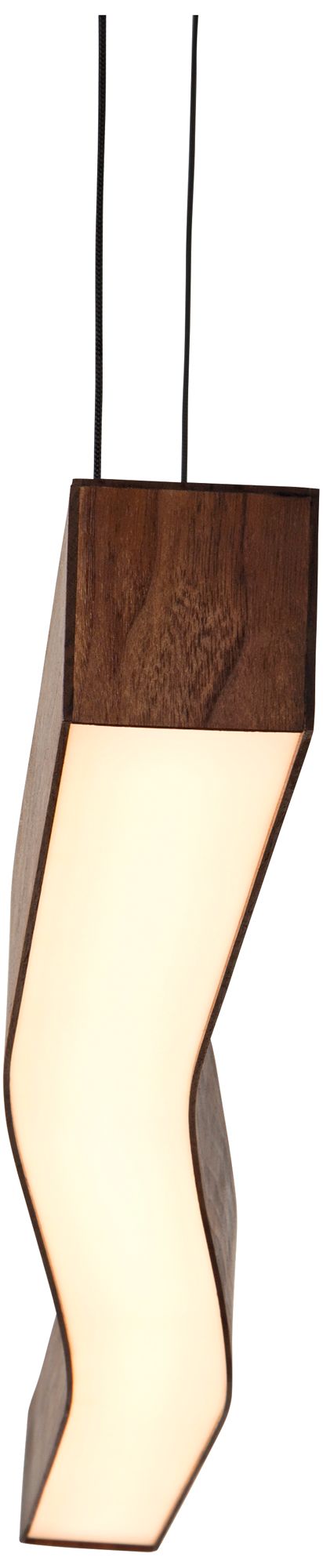 Cerno Camur 56" Wide Oiled Walnut LED Linear Pendant