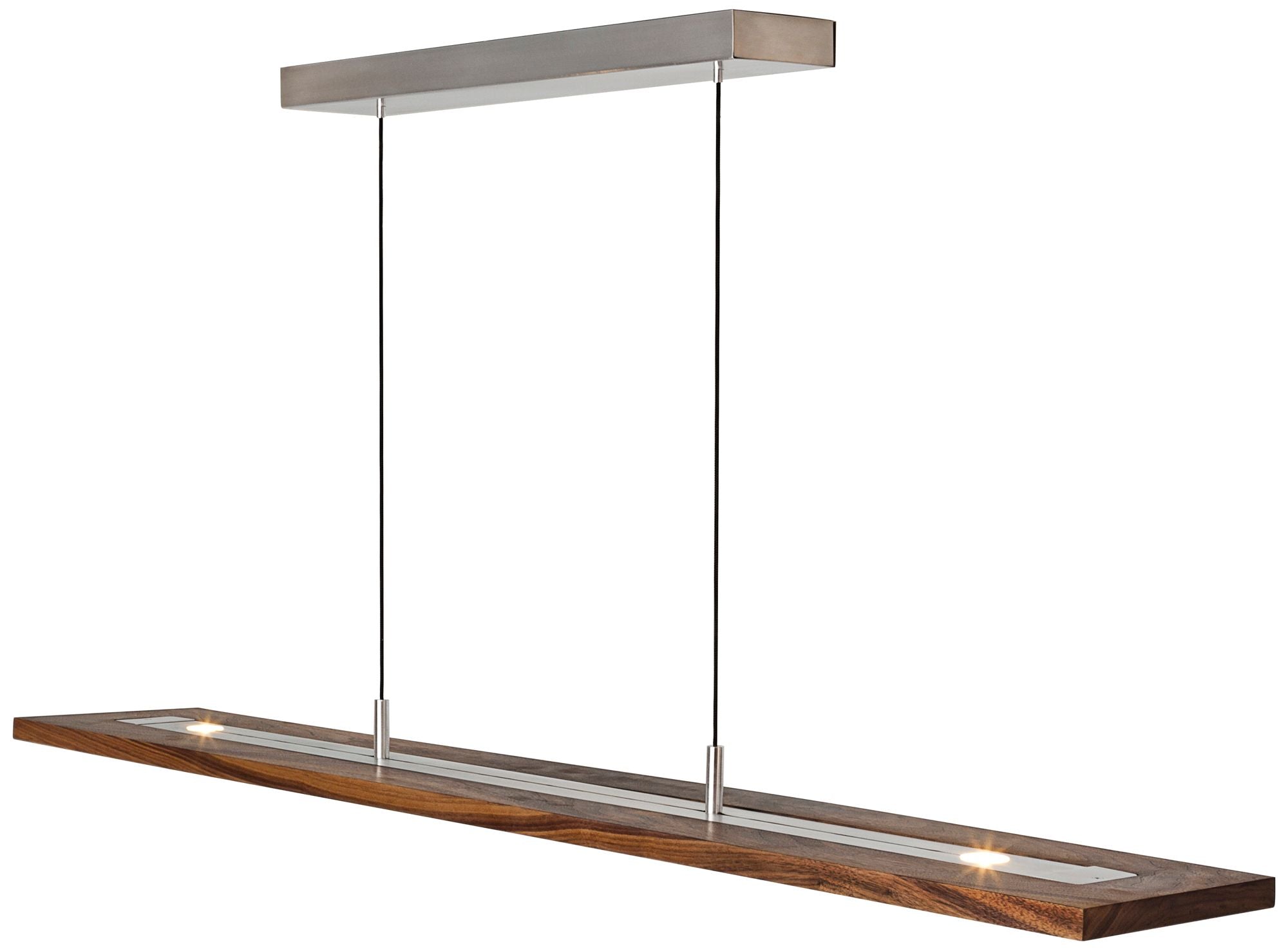 Cerno Vix 48" Wide Oiled Walnut LED Linear Pendant