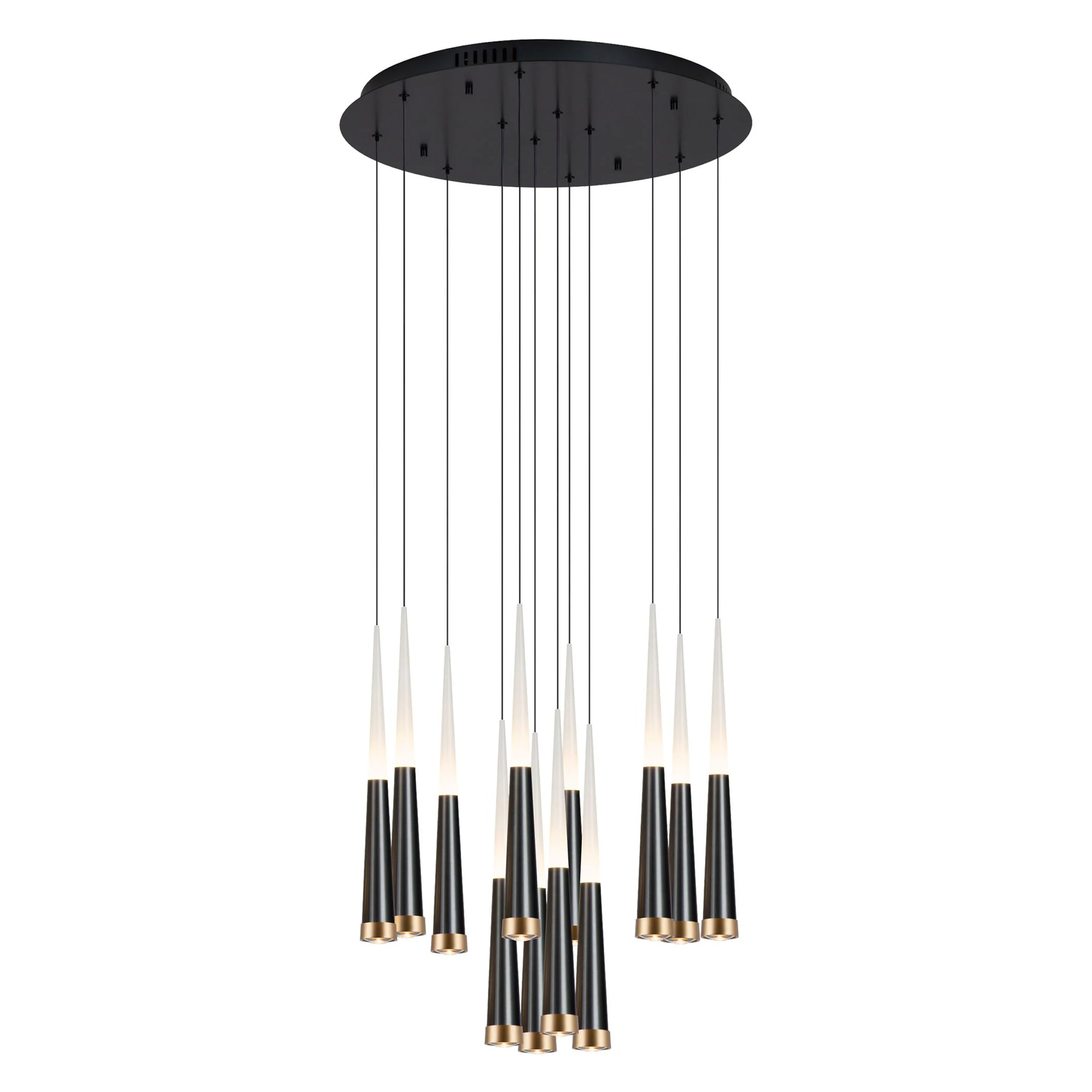 Comet 23.6" Satin Dark Gray/Brushed Chandelier