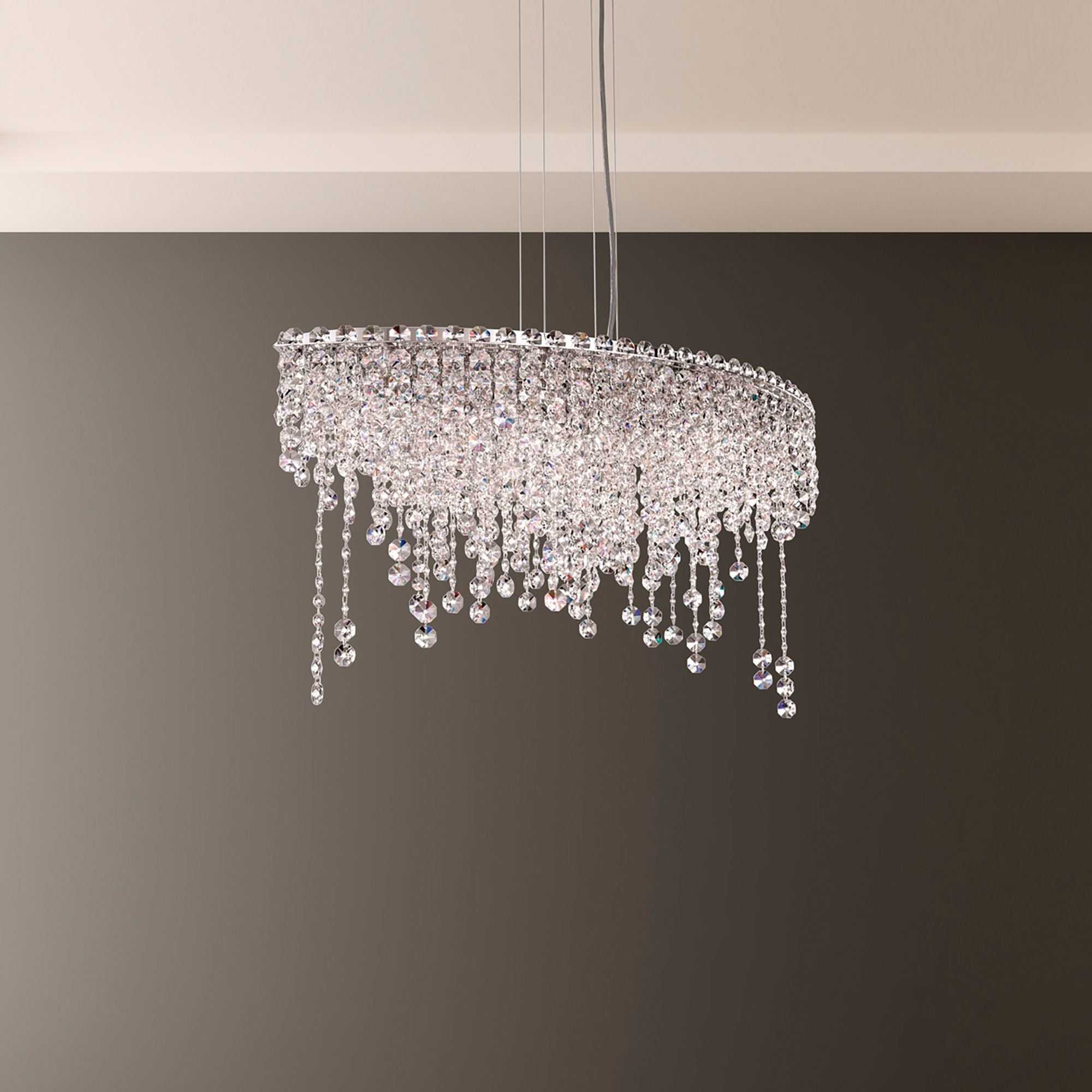 Chantant 16.5"H X 33"W 6-Light Crystal Linear Pendant