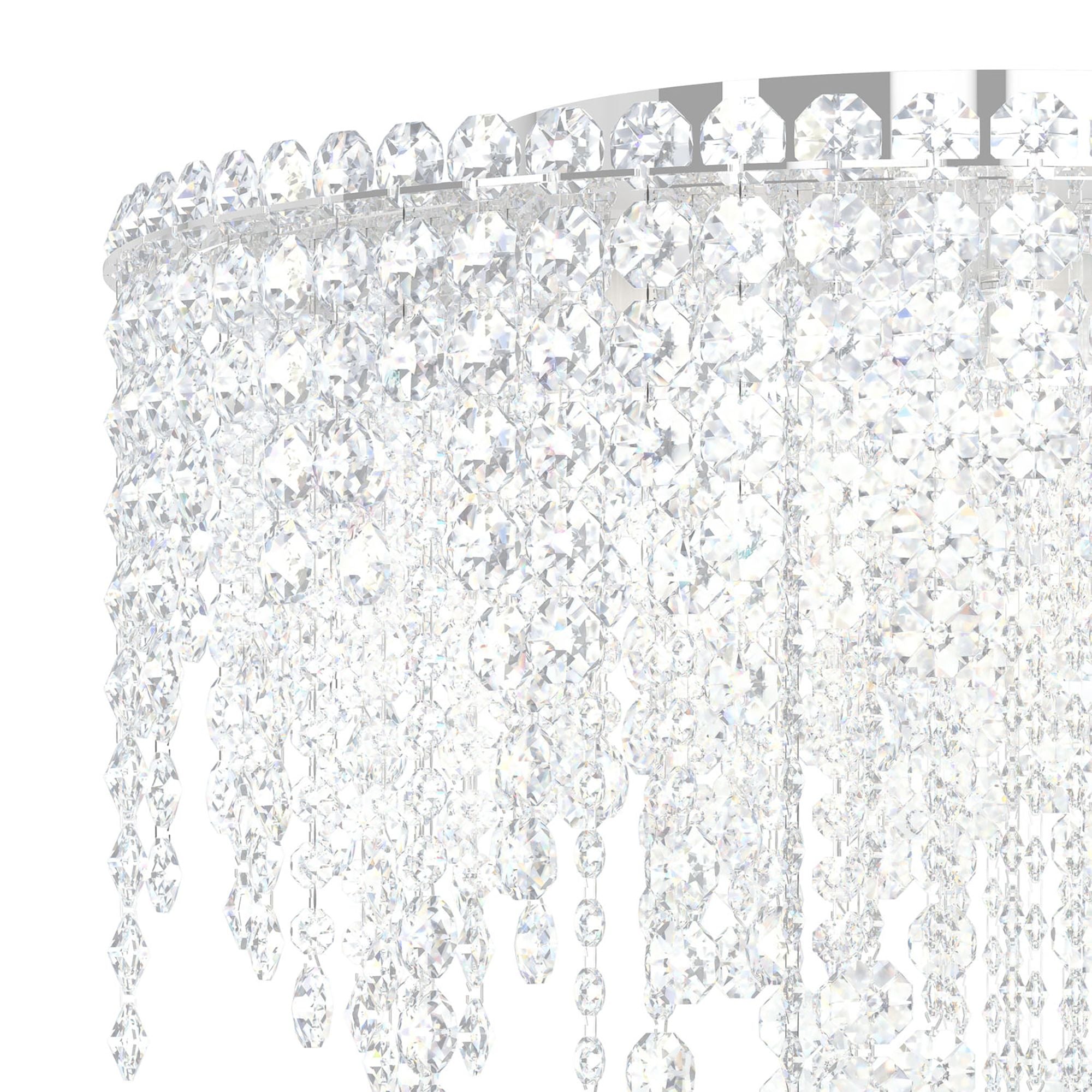 Chantant 17"H X 5-Light Crystal Flush Chandelier