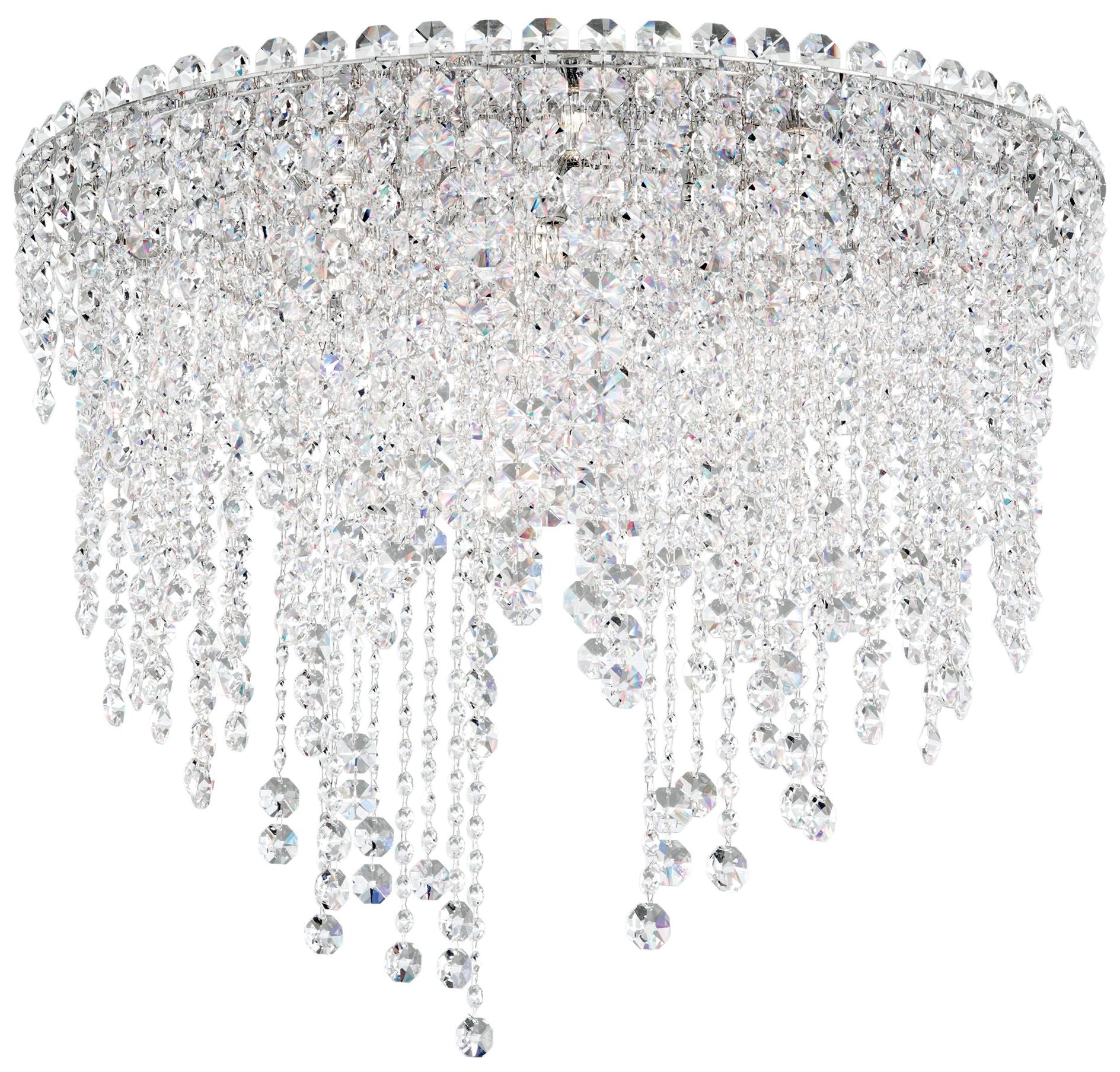 Chantant 20.5"H X 6-Light Crystal Flush Chandelier