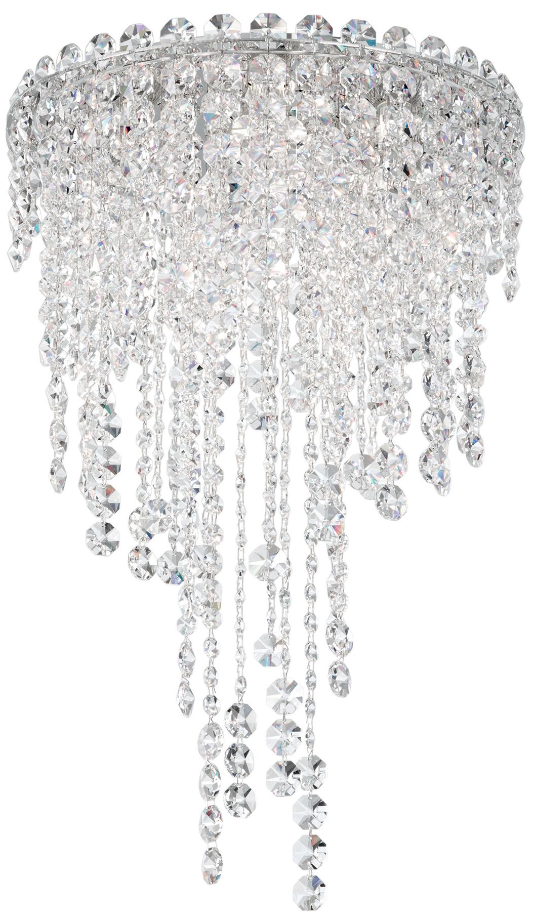 Chantant 23.5"H X 4-Light Crystal Flush Chandelier