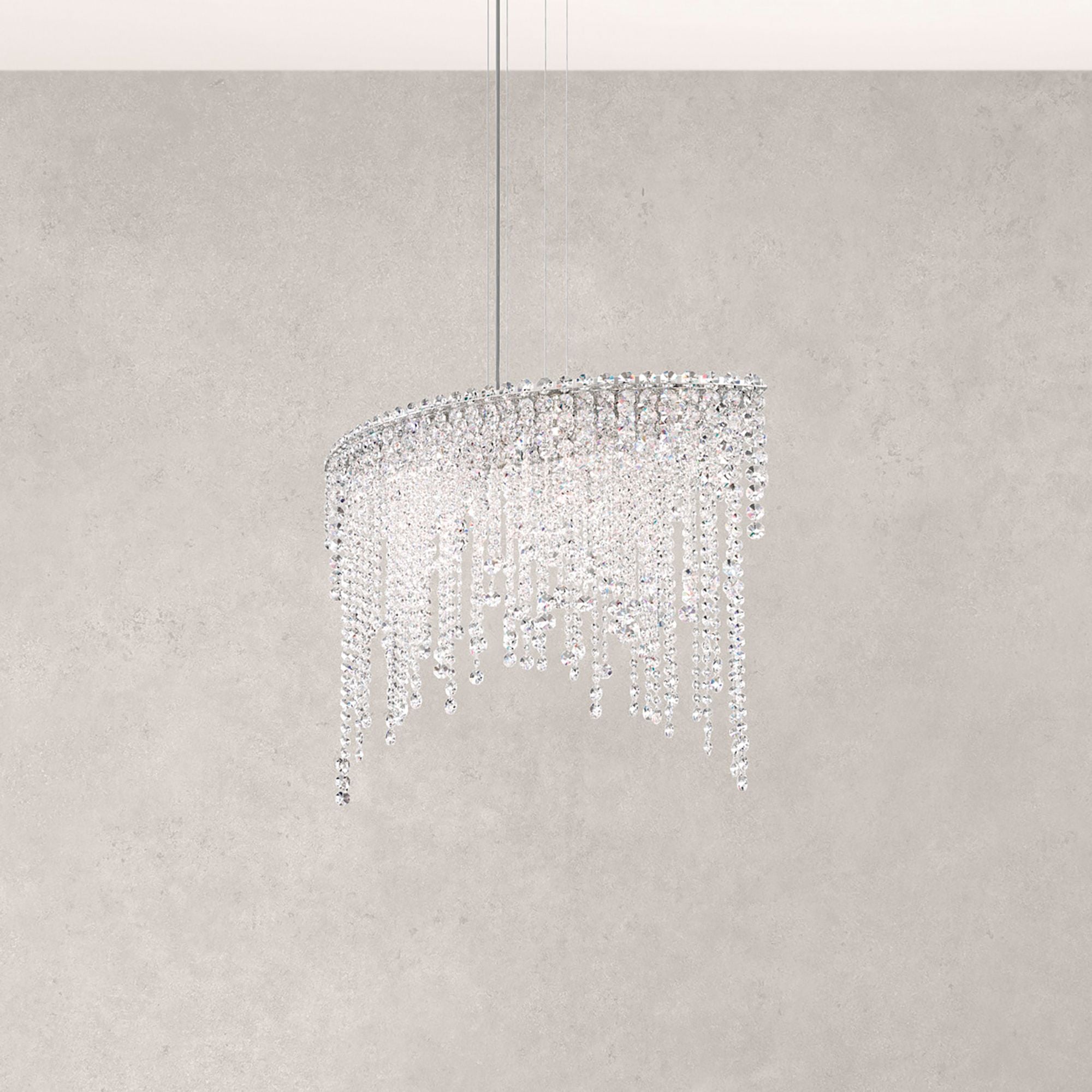 Chantant 24"H X 6-Light Crystal Linear Pendant