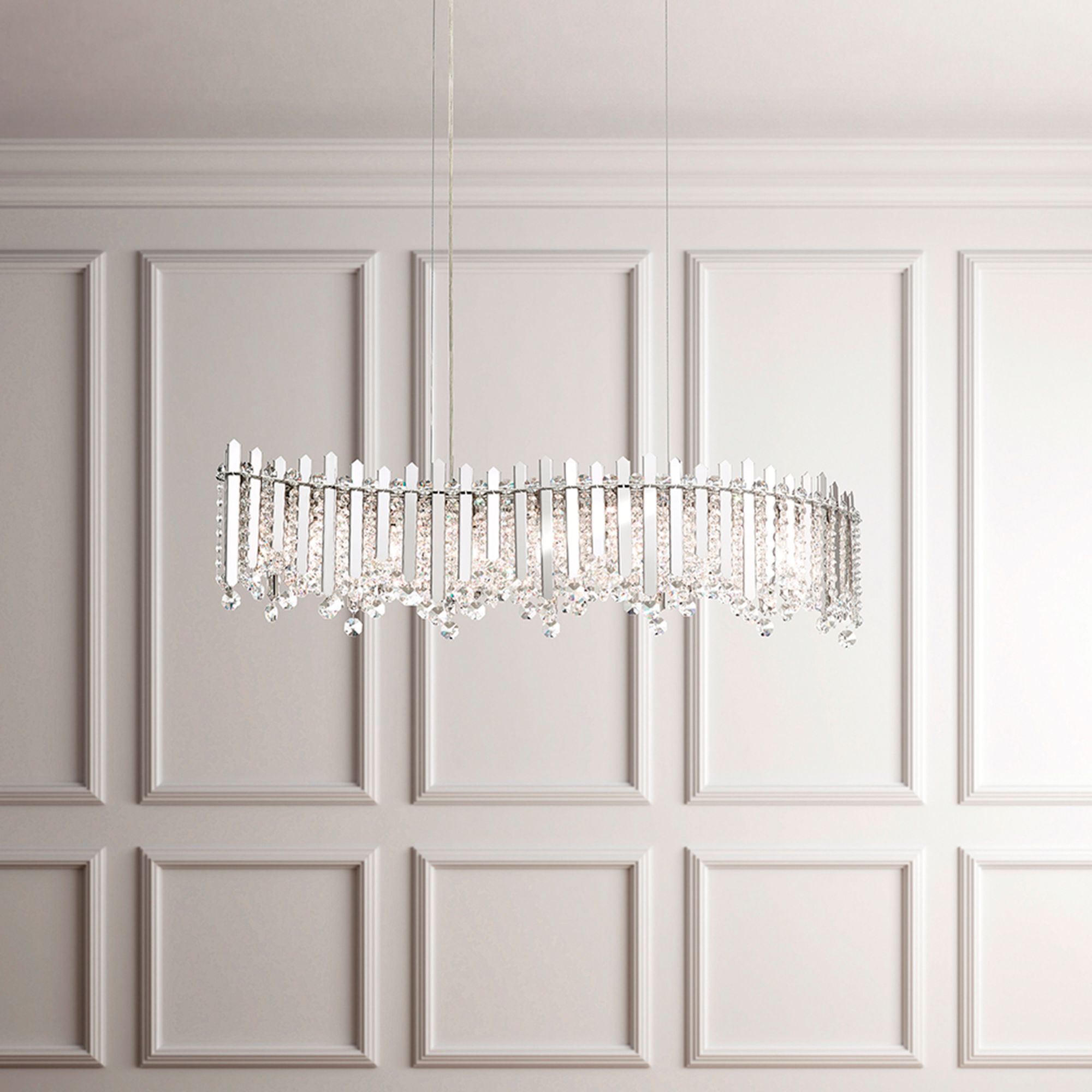 Chatter 8.5"H X 32.5"W 7-Light Crystal Linear Pendant