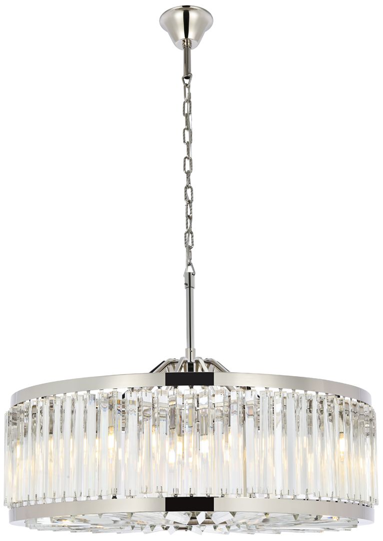 Chelsea 10-Light Polished Nickel Chandelier Clear