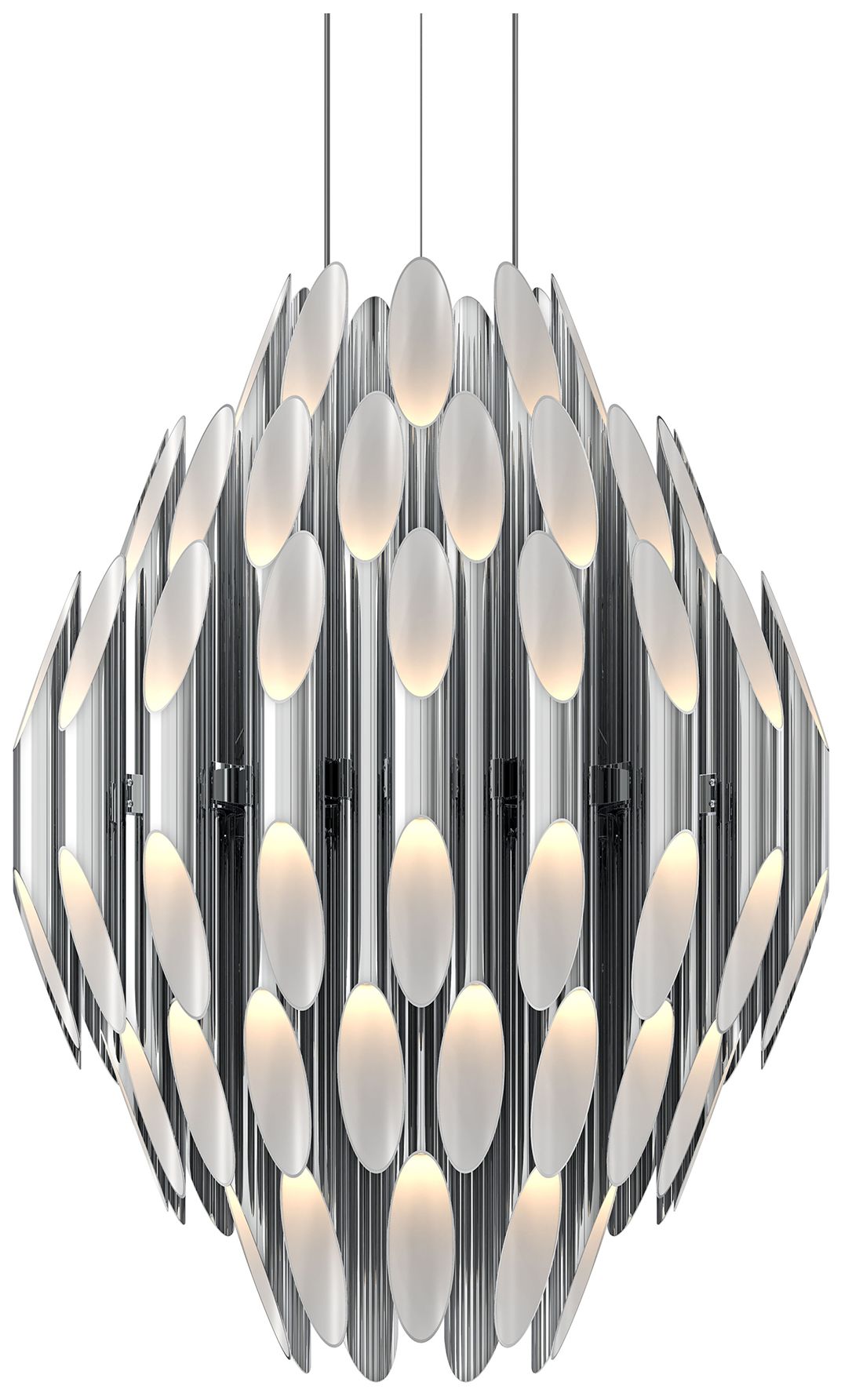 Chimes 24.25" Wide 3 Tier Polished Chrome Chandelier