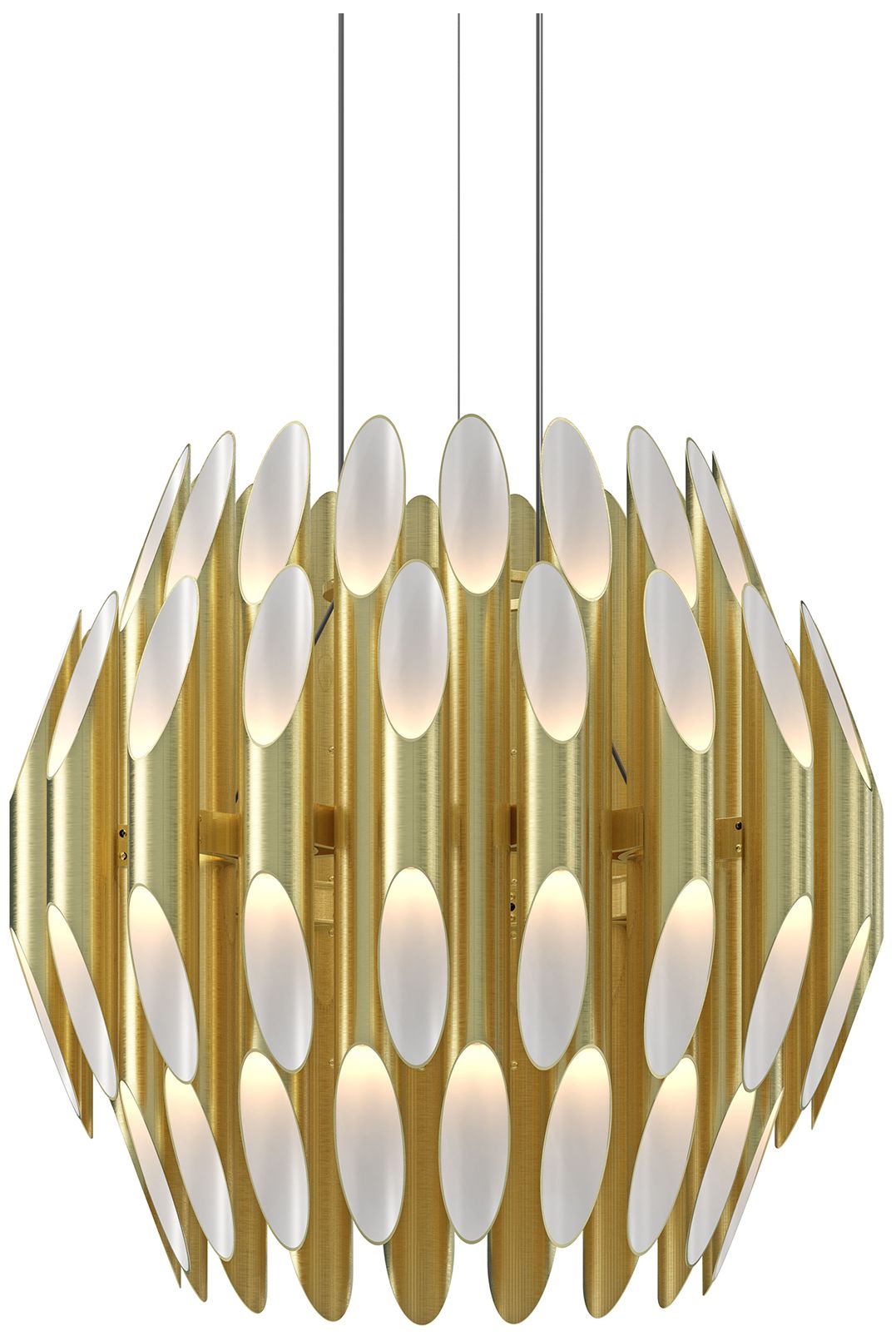 Chimes 24.5" Wide 2 Tier Satin Brass Chandelier