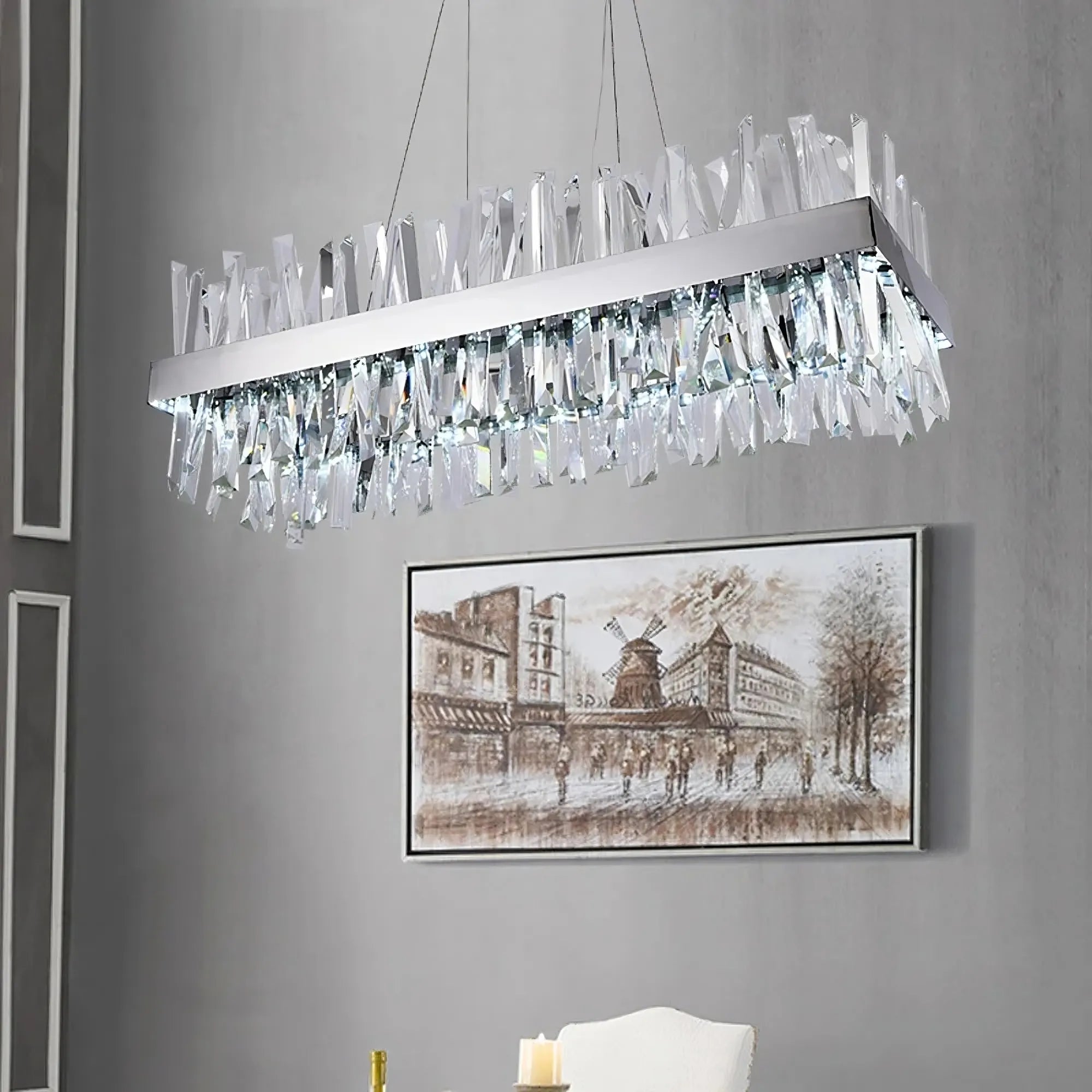 Calvi Crystal Dining Room Light Fixture Chandelier