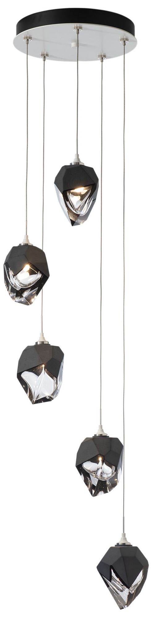Chrysalis 5-Light Black Crystal Chandelier