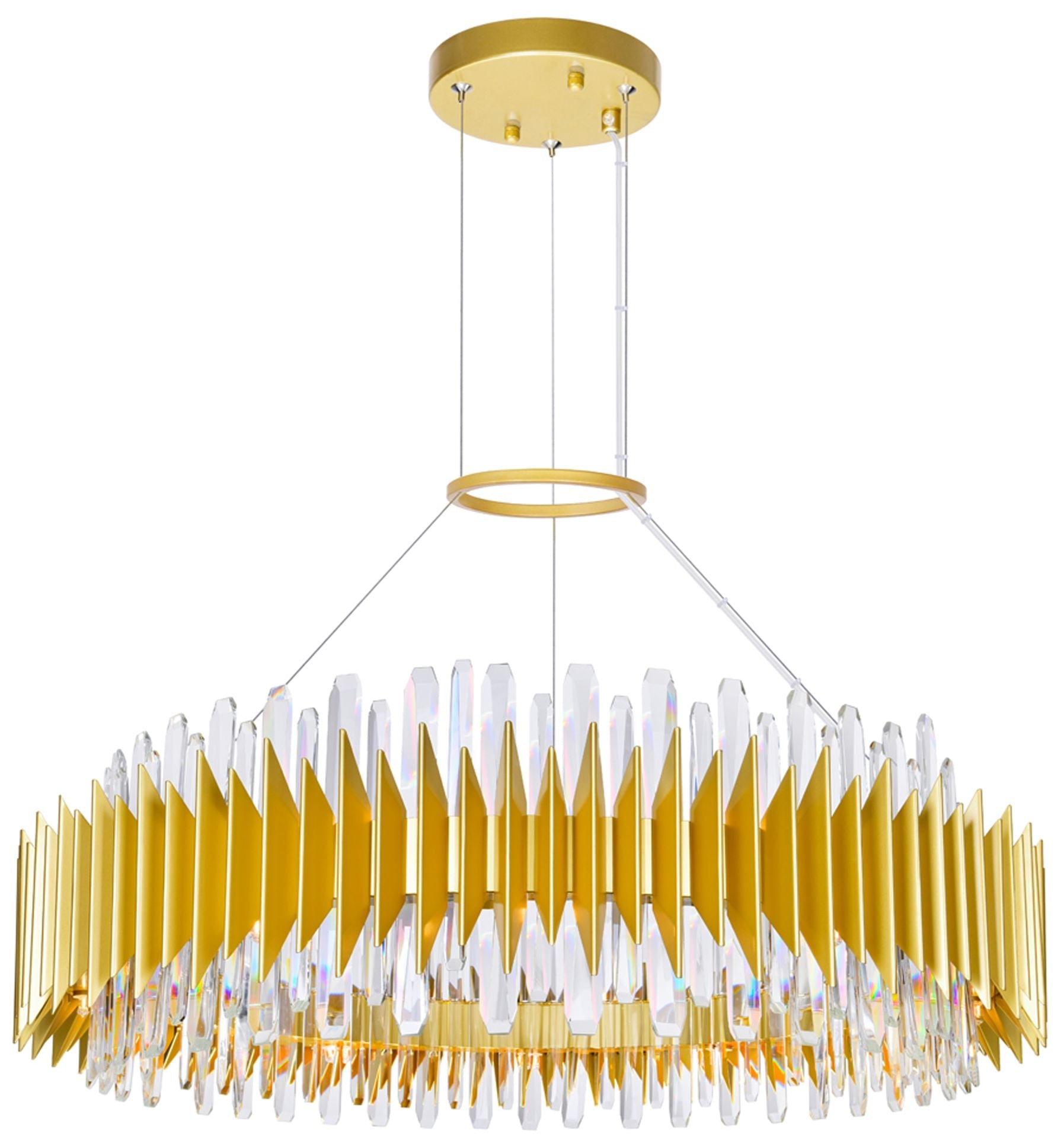 Cityscape 24-Light Chandelier with Satin Gold