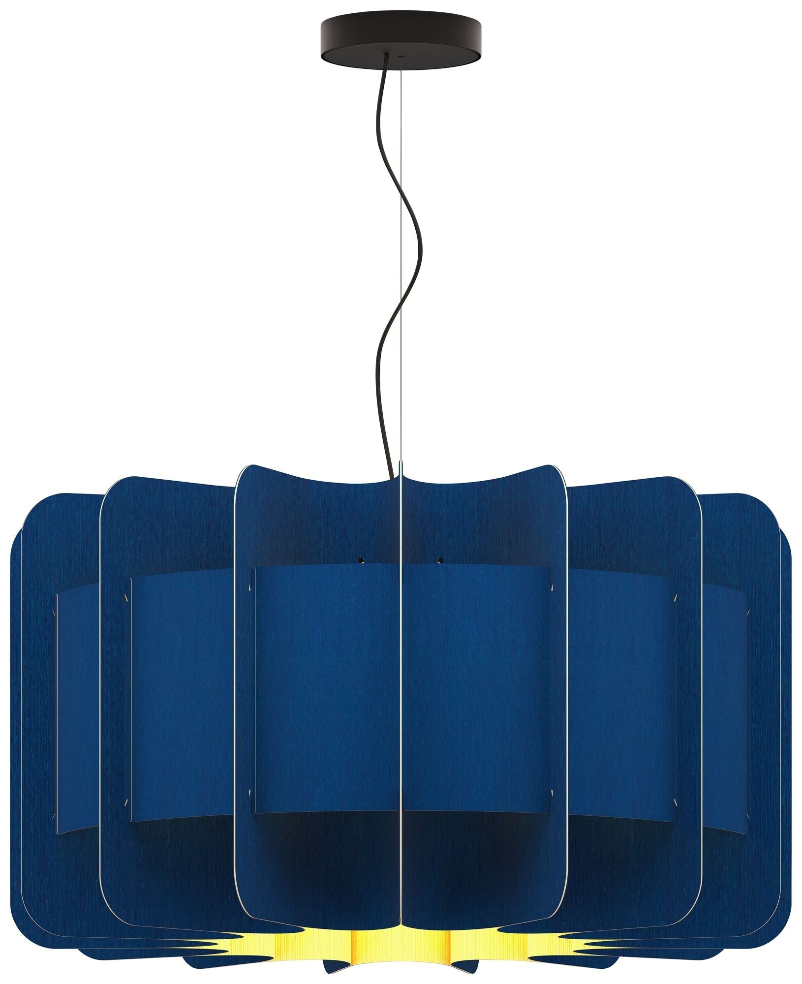 Clarissa WEP Blue Shade Black Chandelier