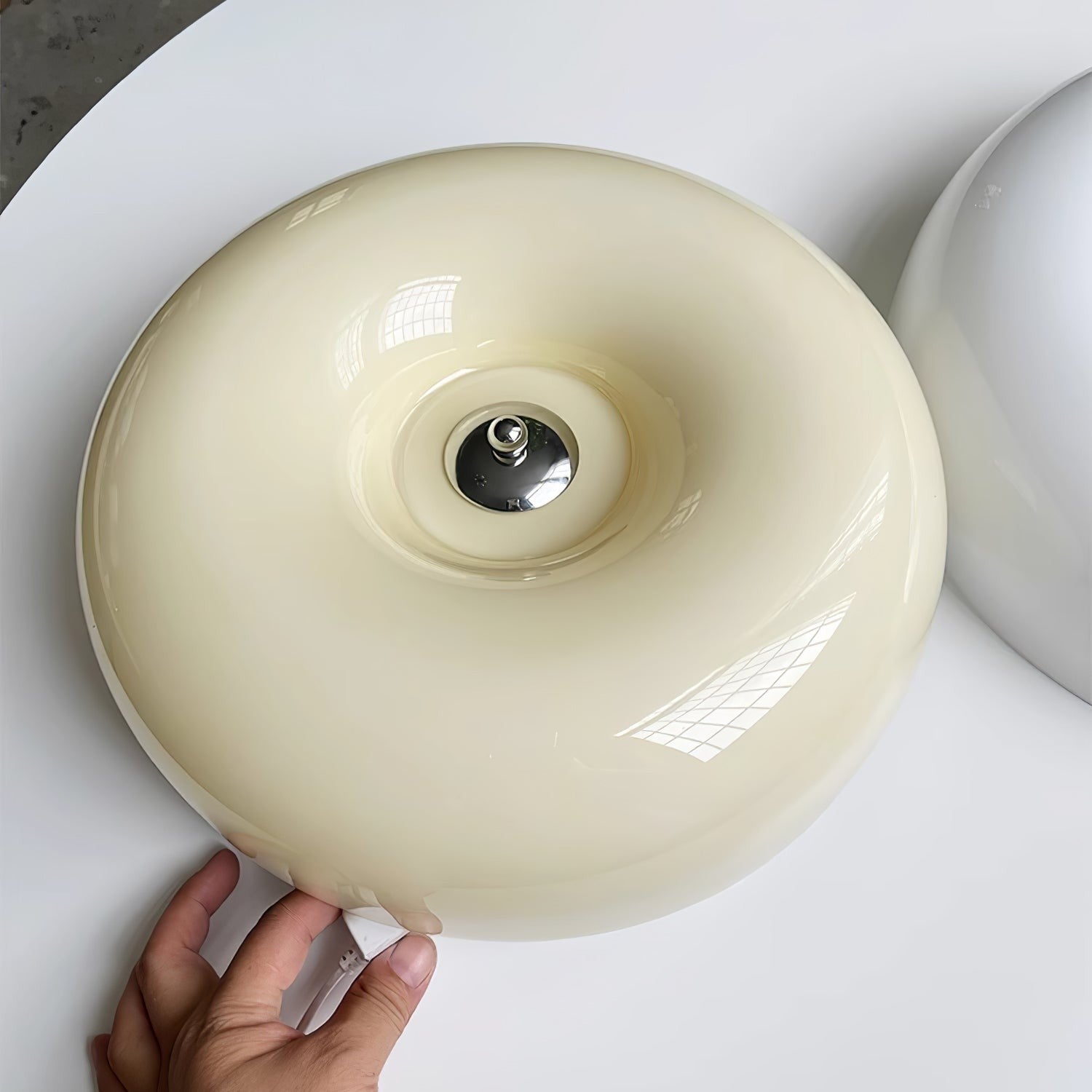 Cloud Cream Glass Ceiling Light