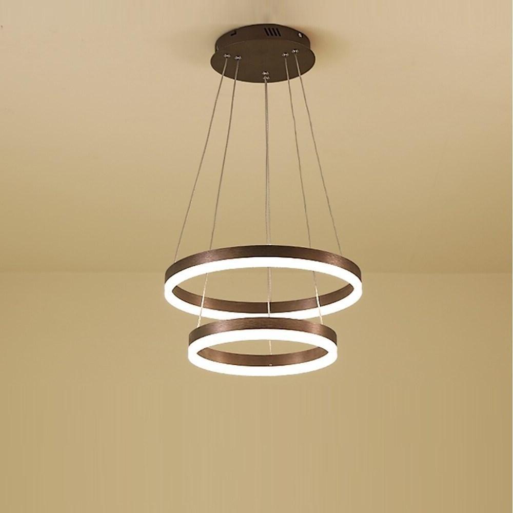 Circle Bedroom Room Chandelier Aluminum Acrylic Light