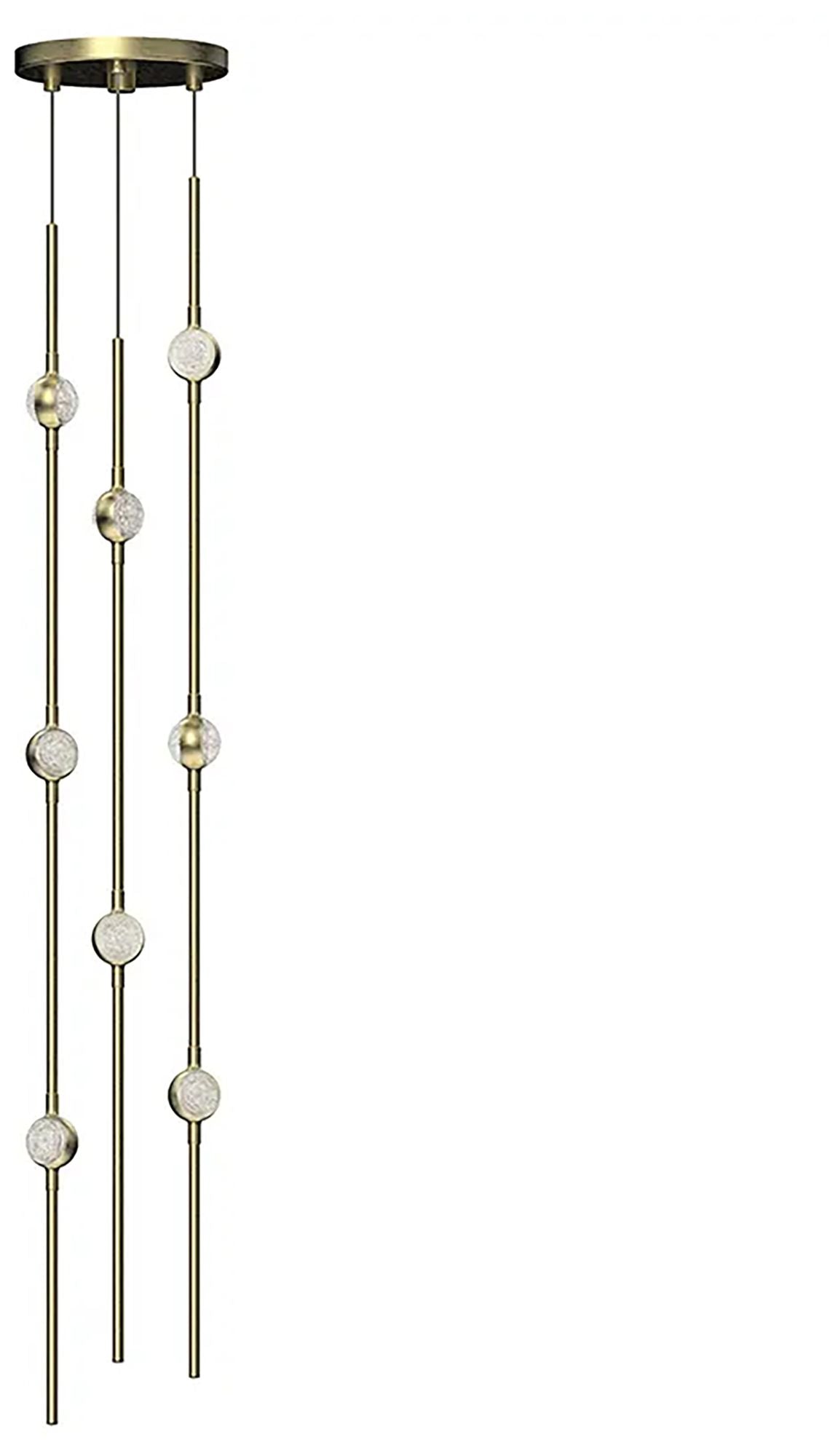 Constellation Andromeda 6"W Short Brass LED Chandelier