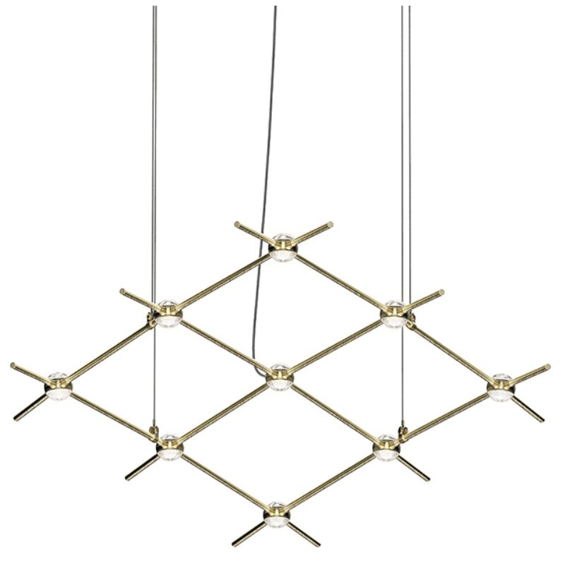 Constellation Aquarius Minor Chandelier Satin Brass