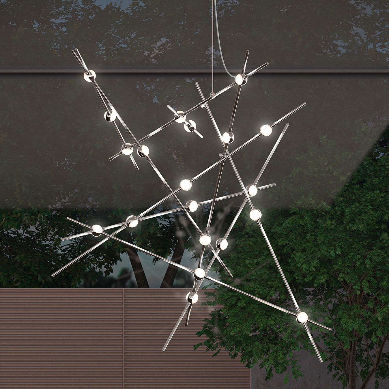 Constellation Aquila Major 50" Wide Satin Chandelier
