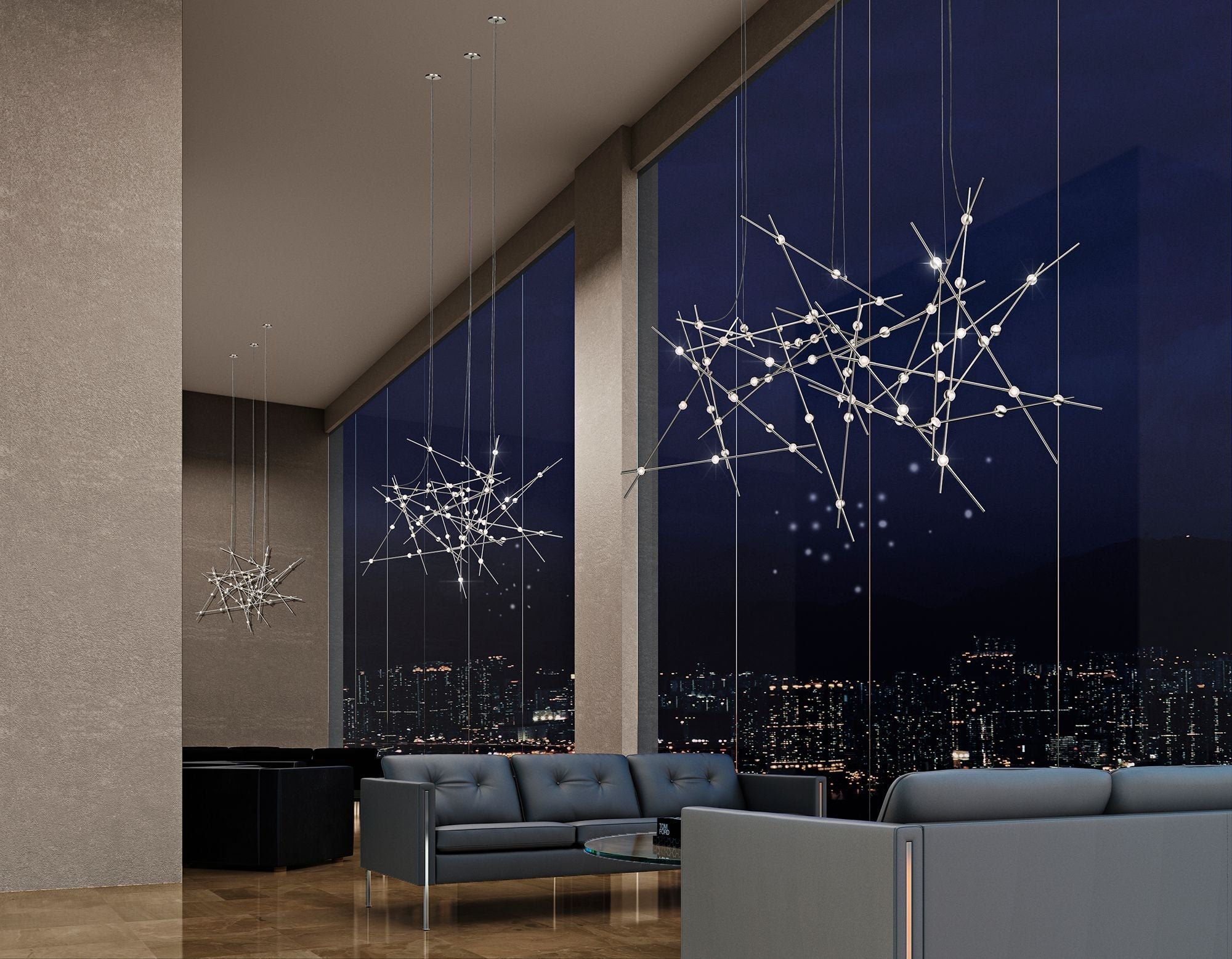 Constellation Aquila Major 50" Wide Satin Chandelier