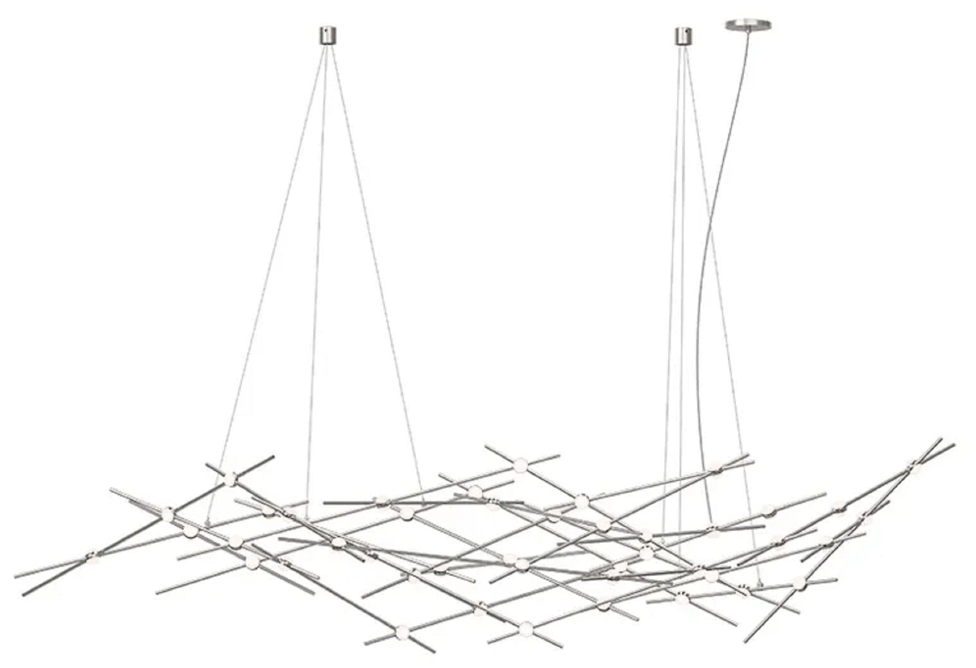 nickel chandelier shown as a main product image for open living spaces