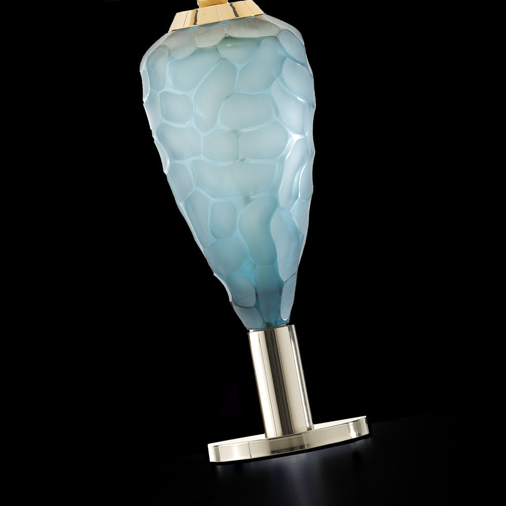 Contemporary Colored Italian Crystal Table Lamp