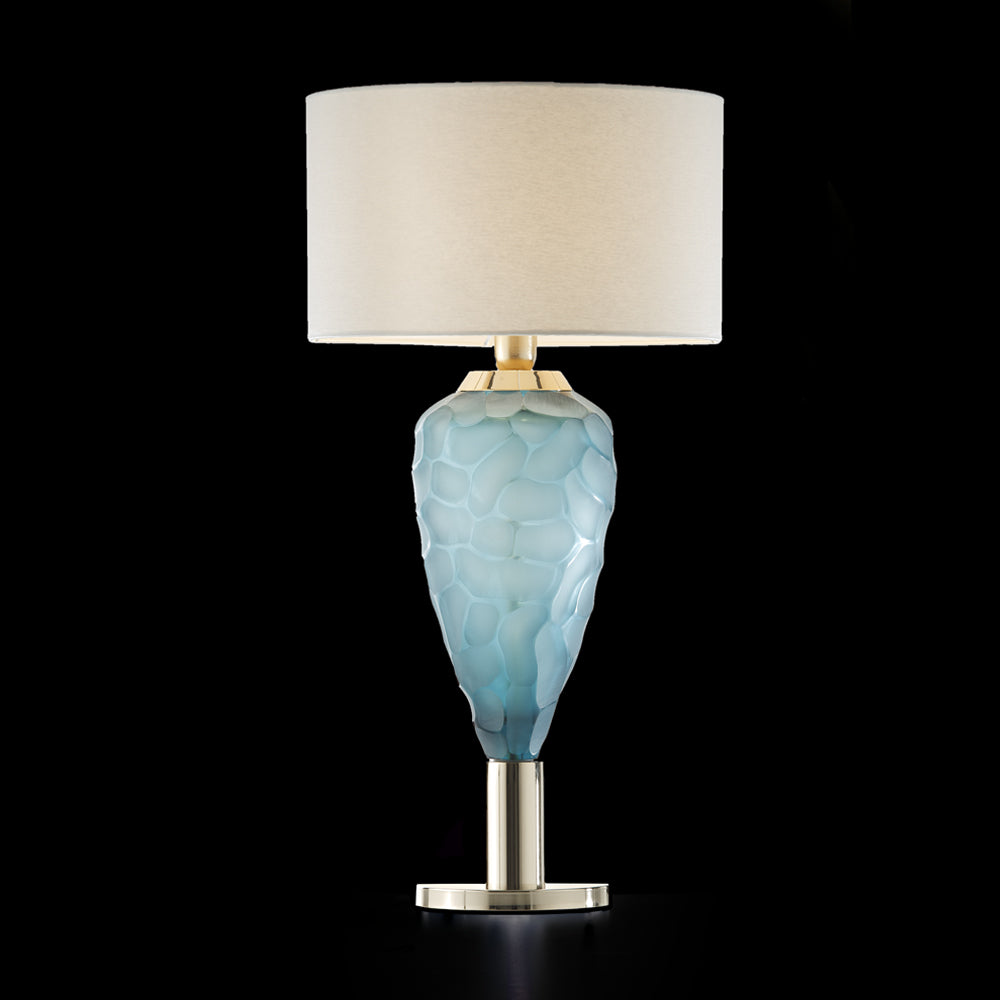 Contemporary Colored Italian Crystal Table Lamp