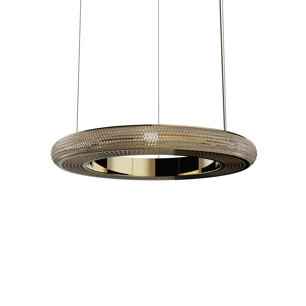 Contemporary Hoop Crystal Chandelier detail view 3