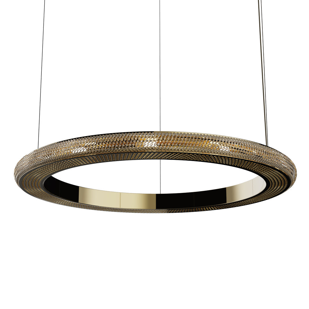 Contemporary Hoop Crystal Chandelier detail view 5