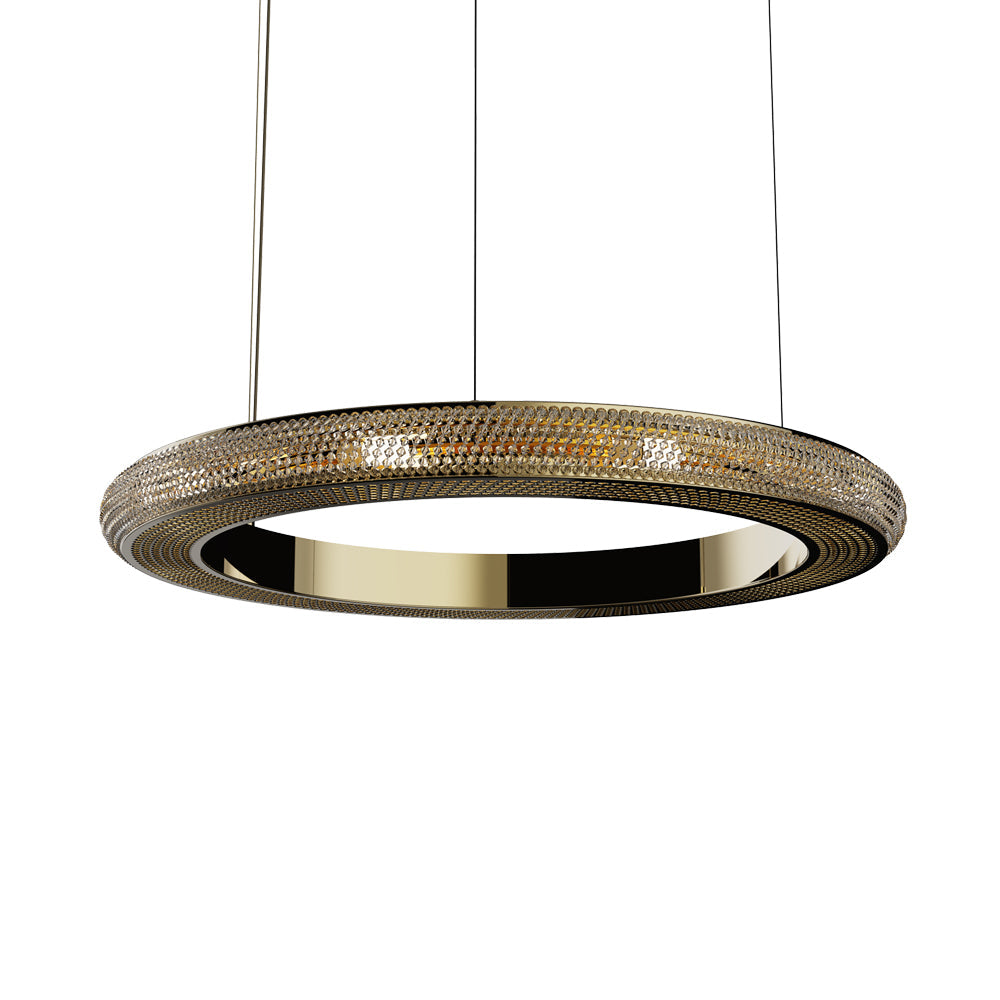 Contemporary Hoop Crystal Chandelier detail view 4