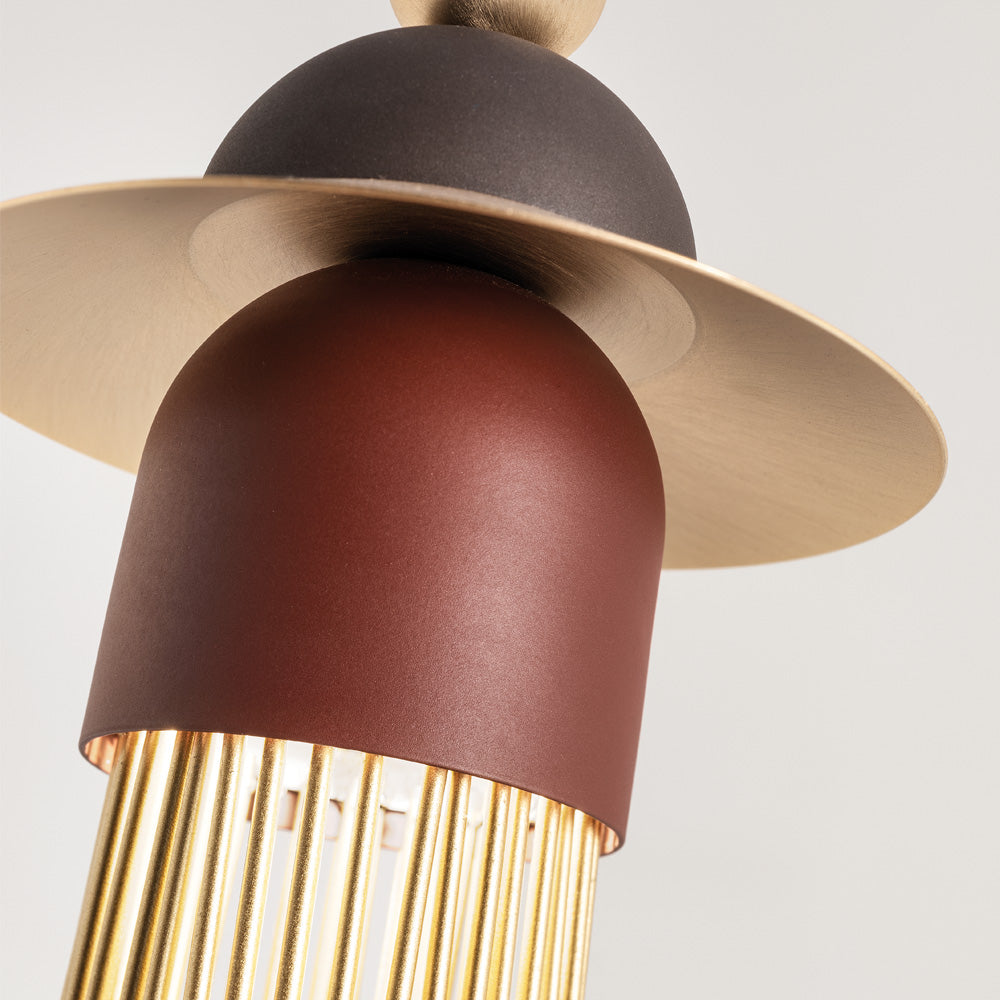 Contemporary Brown Triple Led Chandelier
