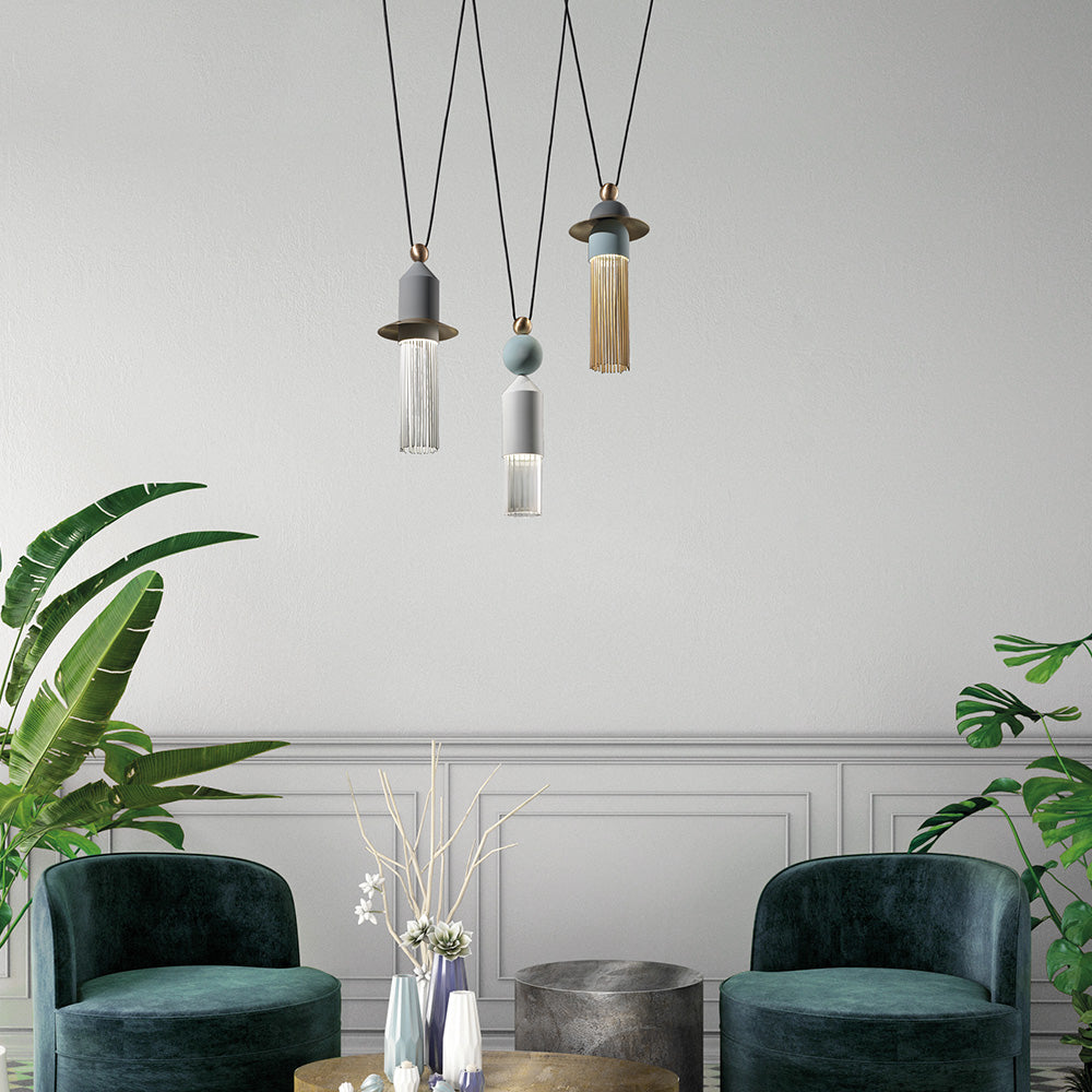 Contemporary Triple Led Chandelier