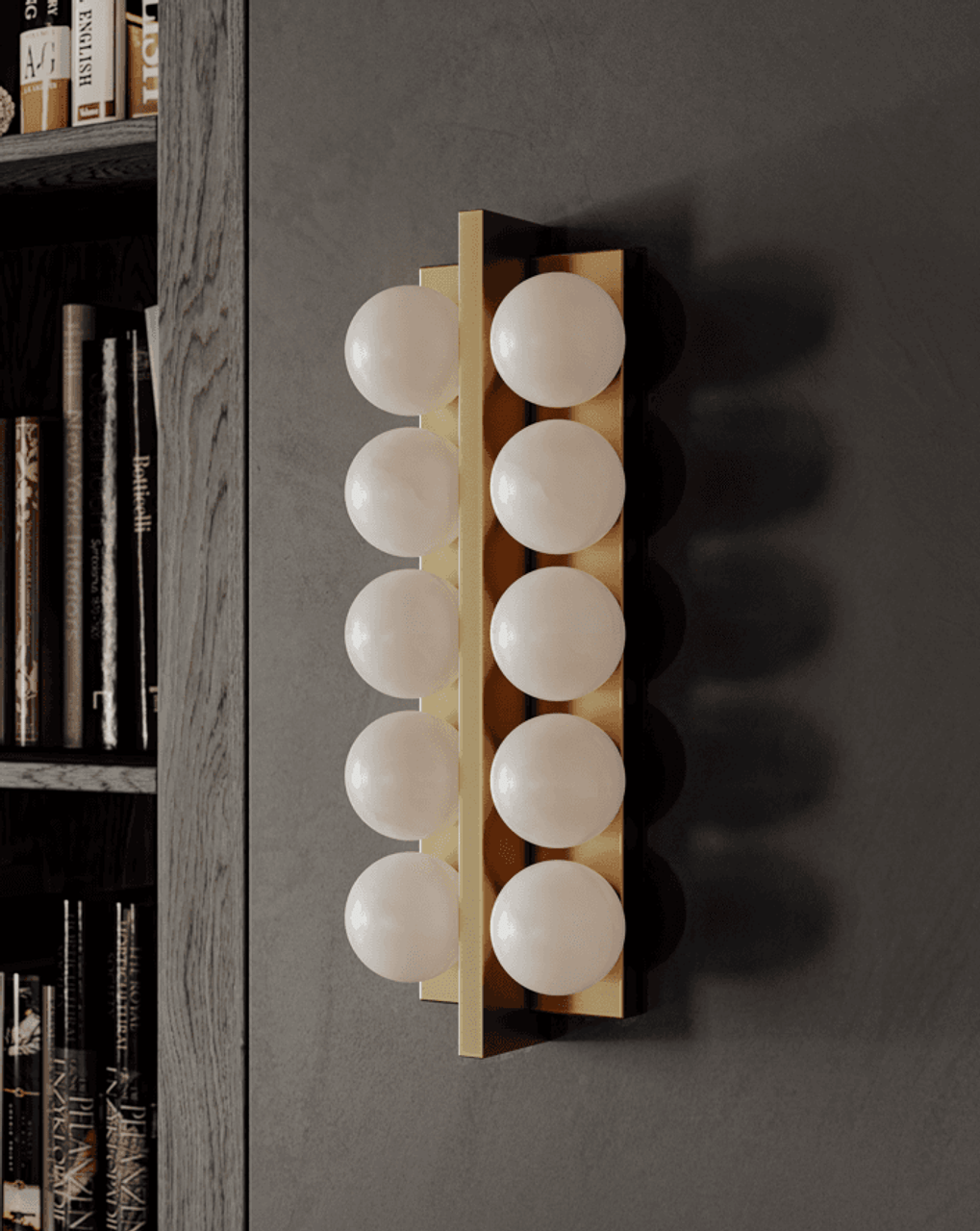 Emille Wall Light - Vintage Brass Wall Lamp, Hardwired Wall Sconce, detail 2