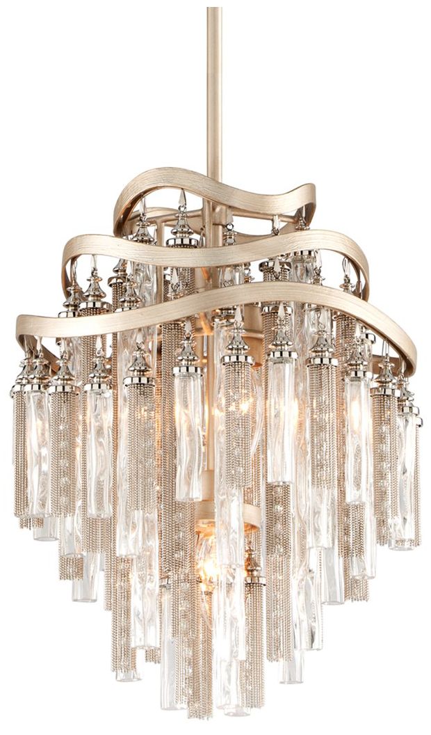 Chimera 12.75In Tranquility Silver Leaf 3Lt Pendant