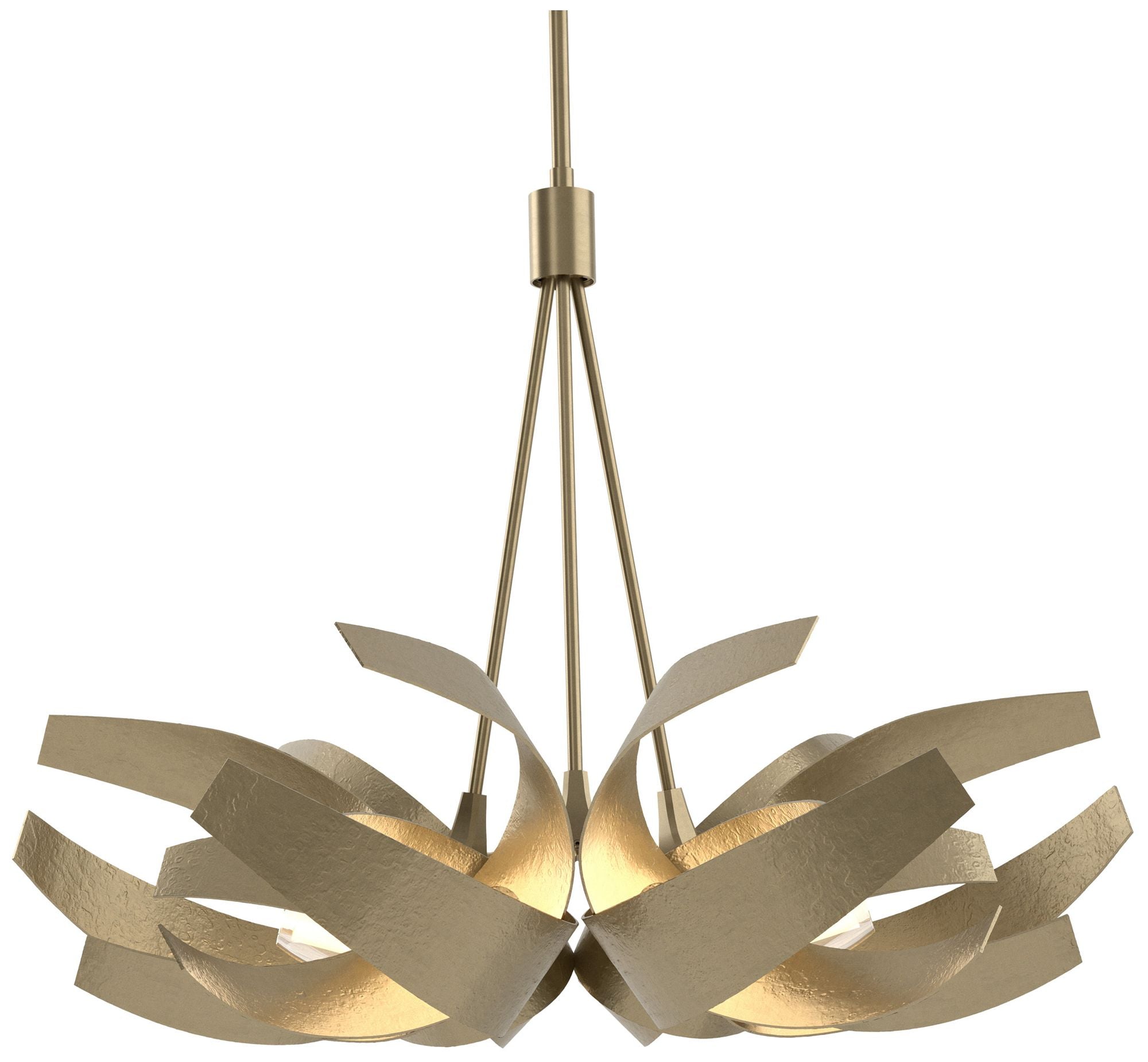 Corona 26.9" Wide Soft Gold Pendant with Frosted Shade