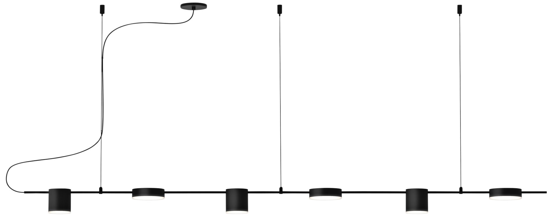 Counterpoint 63.75"W Black LED Kitchen Linear Pendant