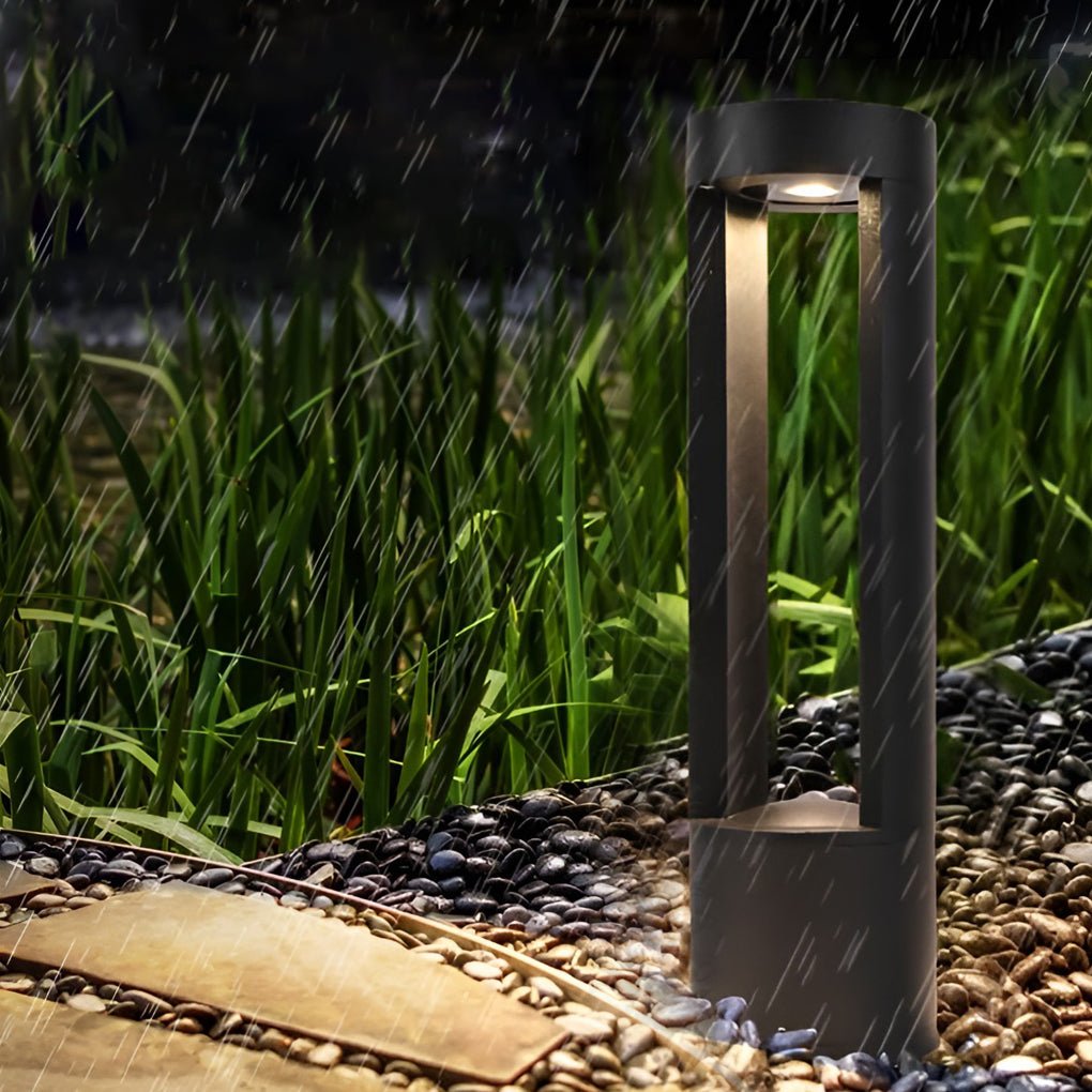 Creative Hollow Cylindrical Shaped LED Lamp Post Lights Exterior Lights, outdoor light, detail angle 4, Tianguang Select