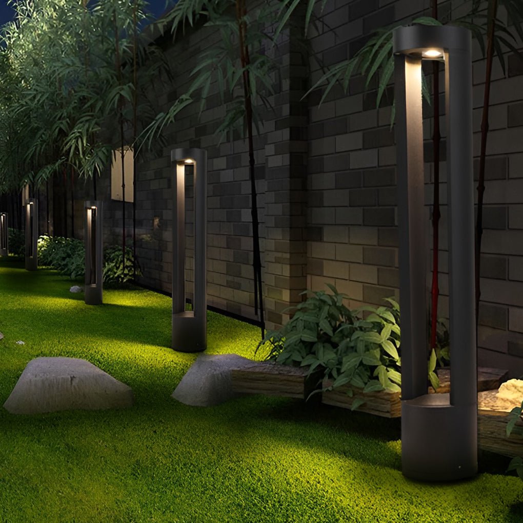 Creative Hollow Cylindrical Shaped LED Lamp Post Lights Exterior Lights, outdoor light, detail angle 3, Tianguang Select