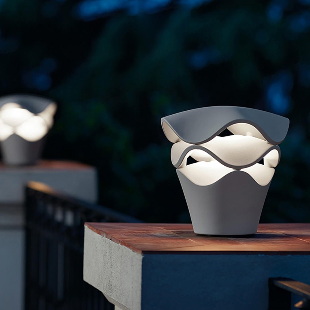 Creative Wave Stacking Exterior Waterproof Landscape Lighting Wall, wall light, main view, Tianguang Select