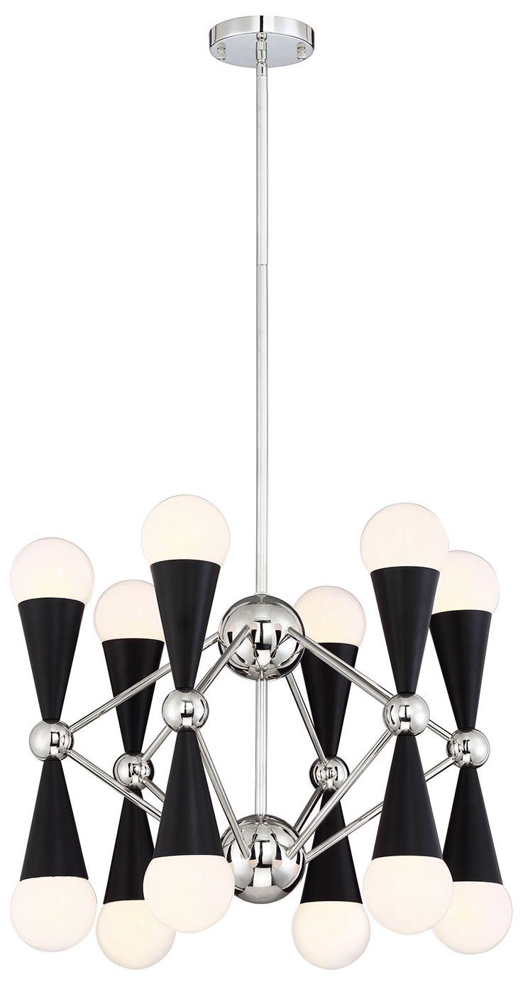Crosby 12-Light 22 in Geometric Prism Polished Chandelier